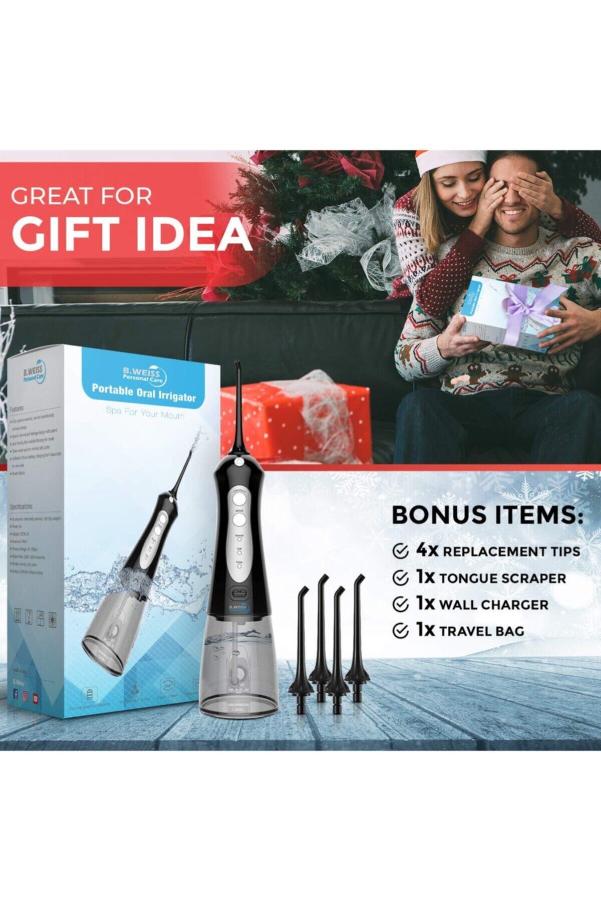 B.Weiss 4 Jet Ucu Ipx7 3 Mod Şarjlı Ağız Duşu