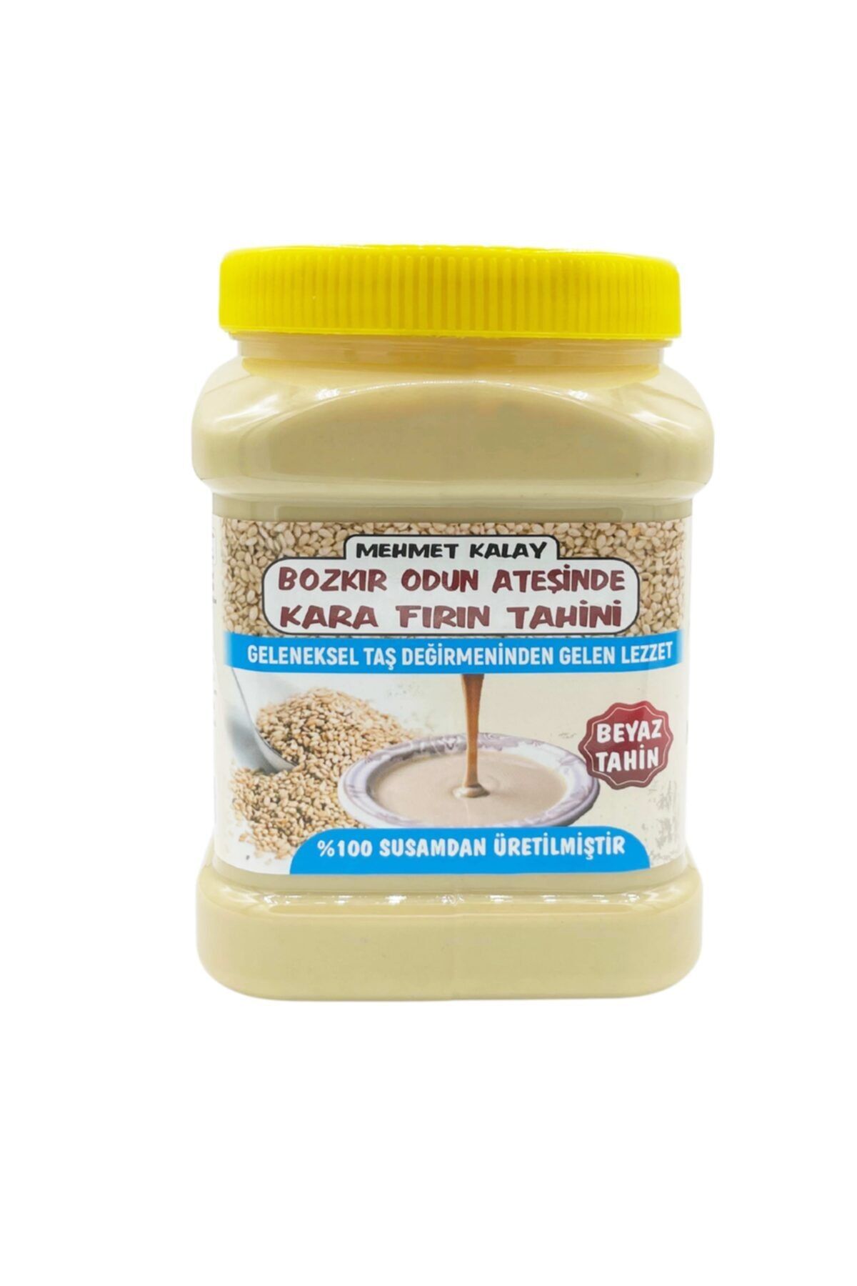 MEHMET KALAY BOZKIR KARAFIRIN TAHİNİ Mehmet Kalay Odun Ateşinde Karafırında Tek Kavrulmuş Bozkır Beyaz Tahini 935 Gr.