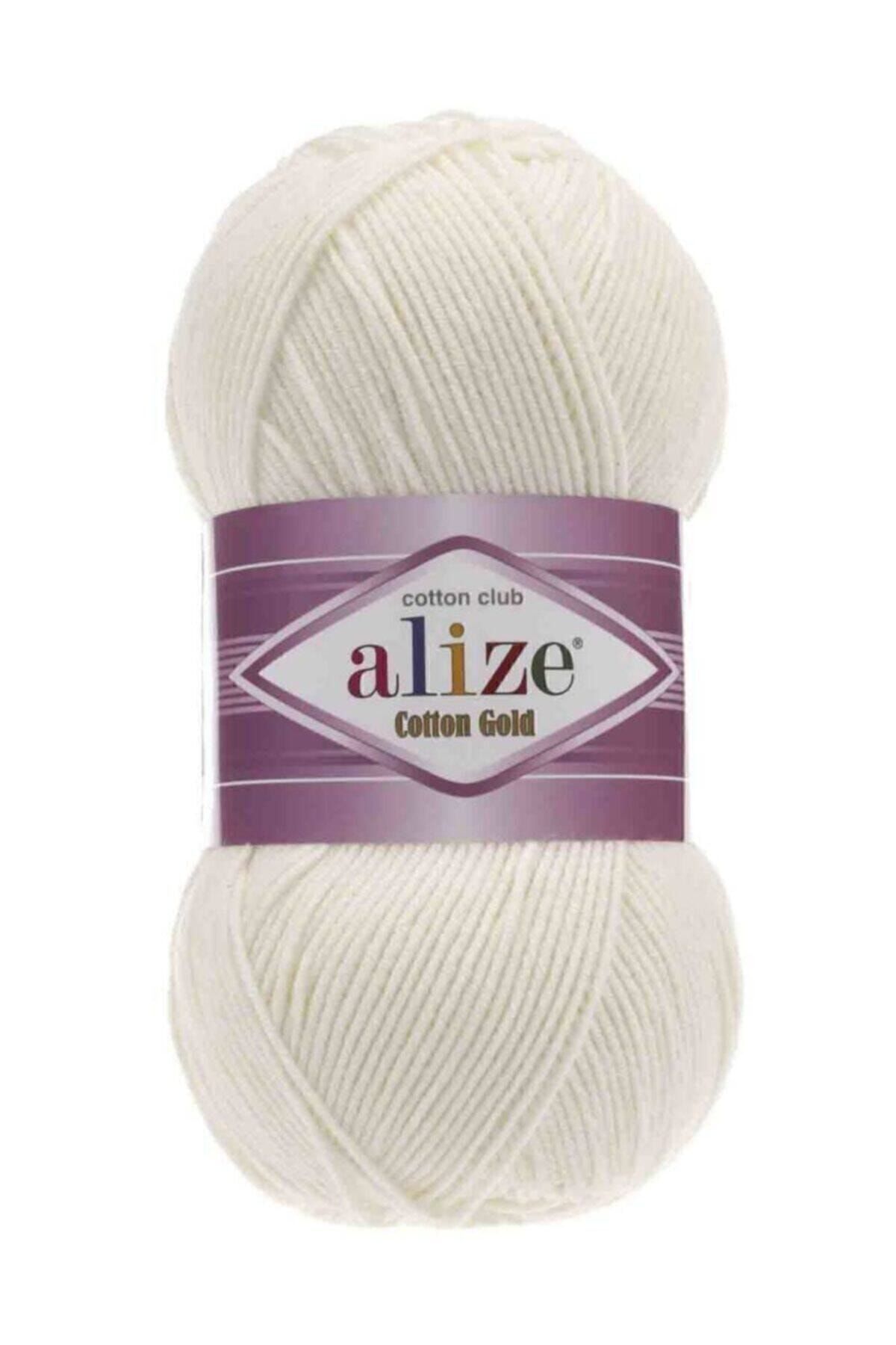 Alize Cotton Gold El Örgü İpi 5'li Paket 62 Açık Krem