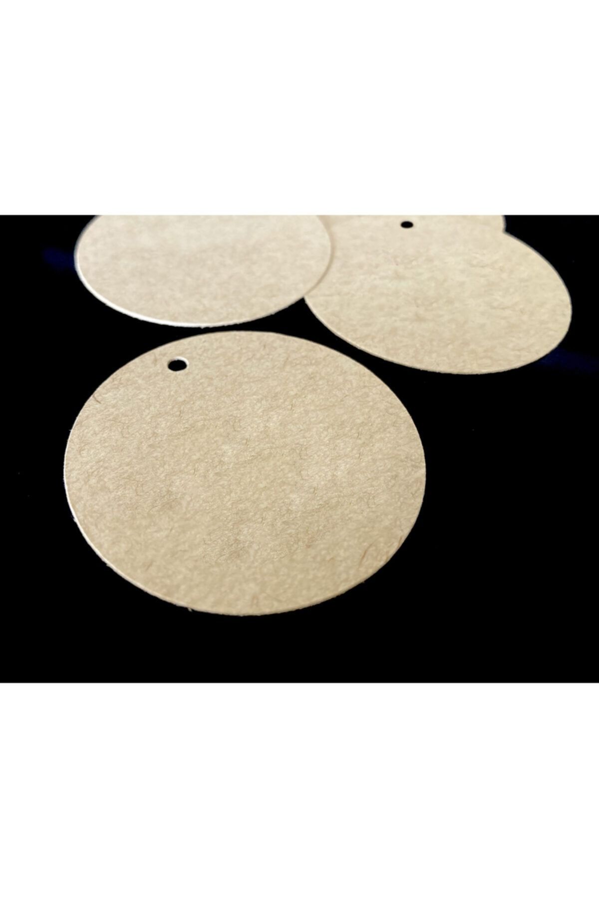 etikettcim Kraft Delikli Etiket (4x4cm) 100 Adet - Boş