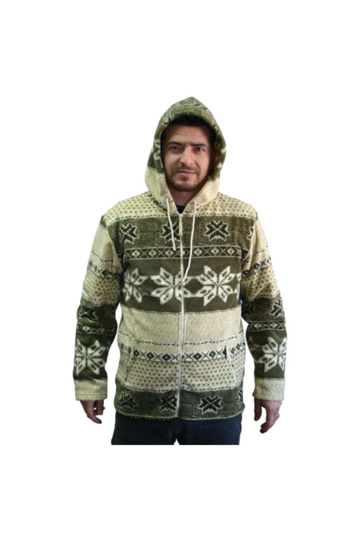 elifeoutdoor Thermoform Kapşonlu Erkek Polar Ceket Xl