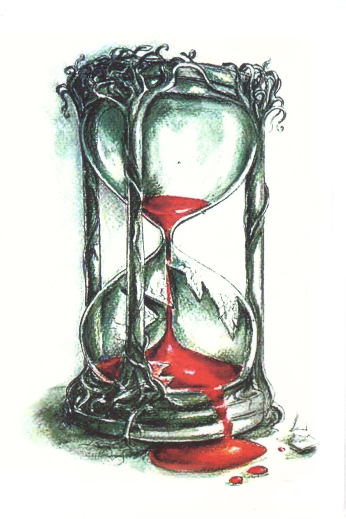 Store&Tattoo Kum Saati Geçici Dövme Orta Boy 10x15 cm