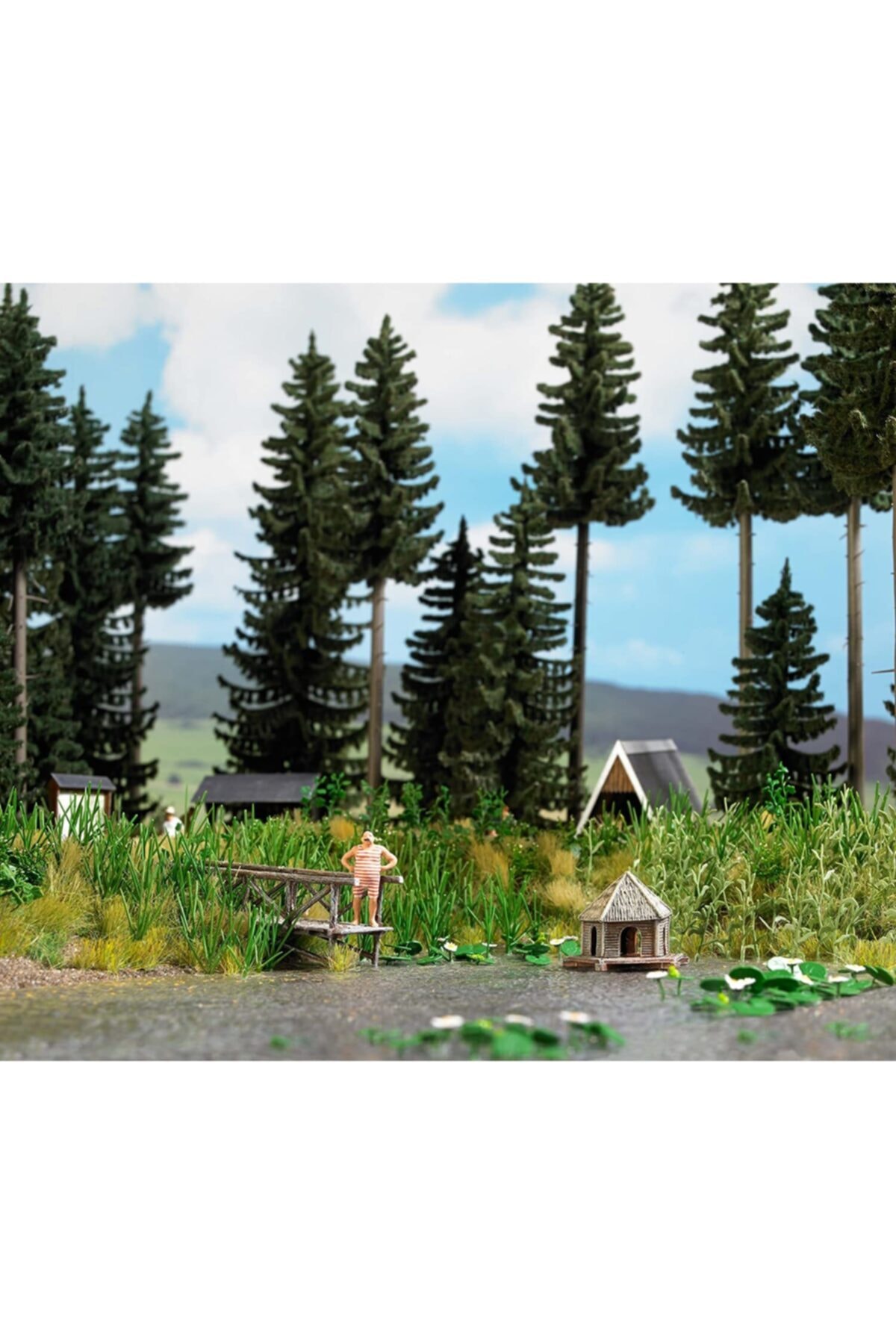 Busch Maket Model Orman Ve Gölet Seti 1/87 Ho N:1267