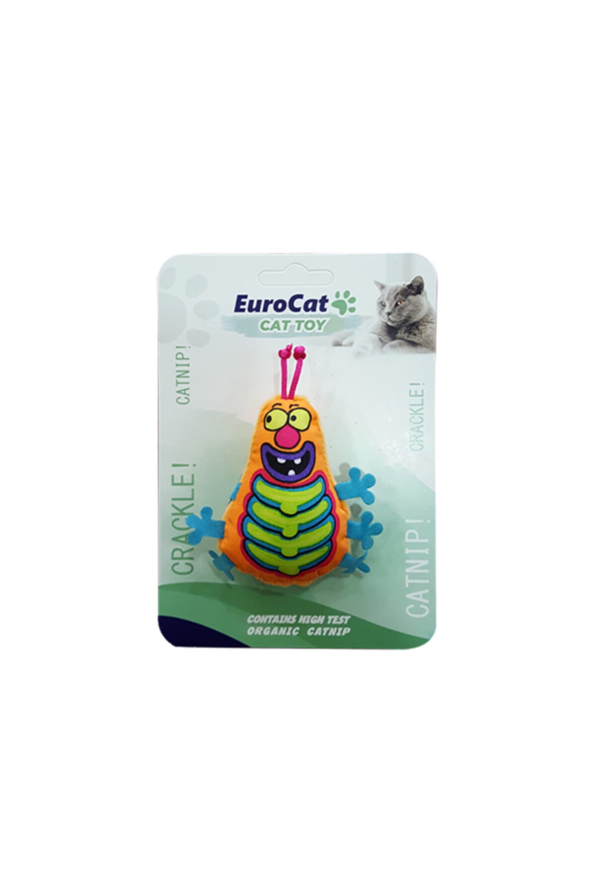 Eurocat Kedi Oyuncağı Turuncu Tırtıl 9,5 Cm