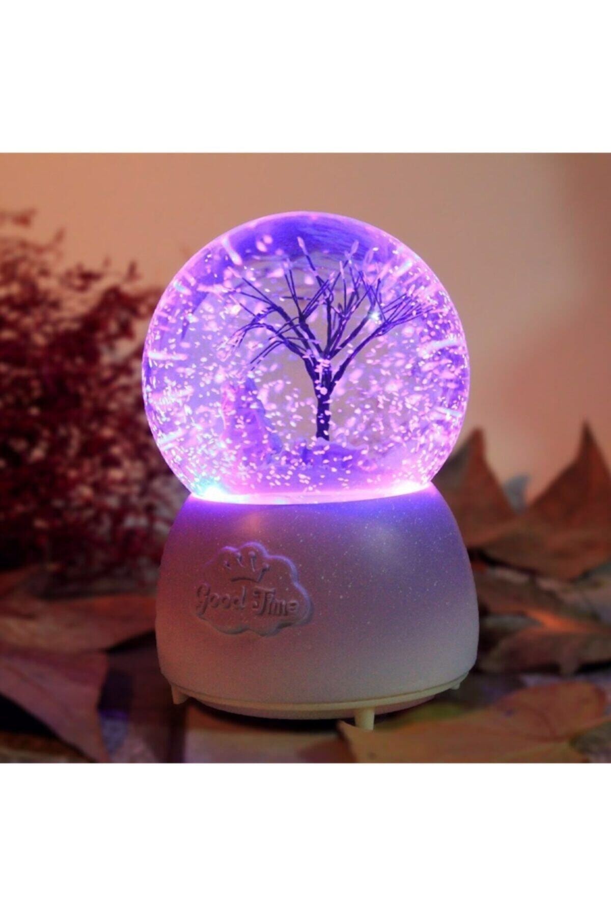 CornerShop Ağaç Temalı Işıklı Müzikli Püskürtmeli Kar Küresi