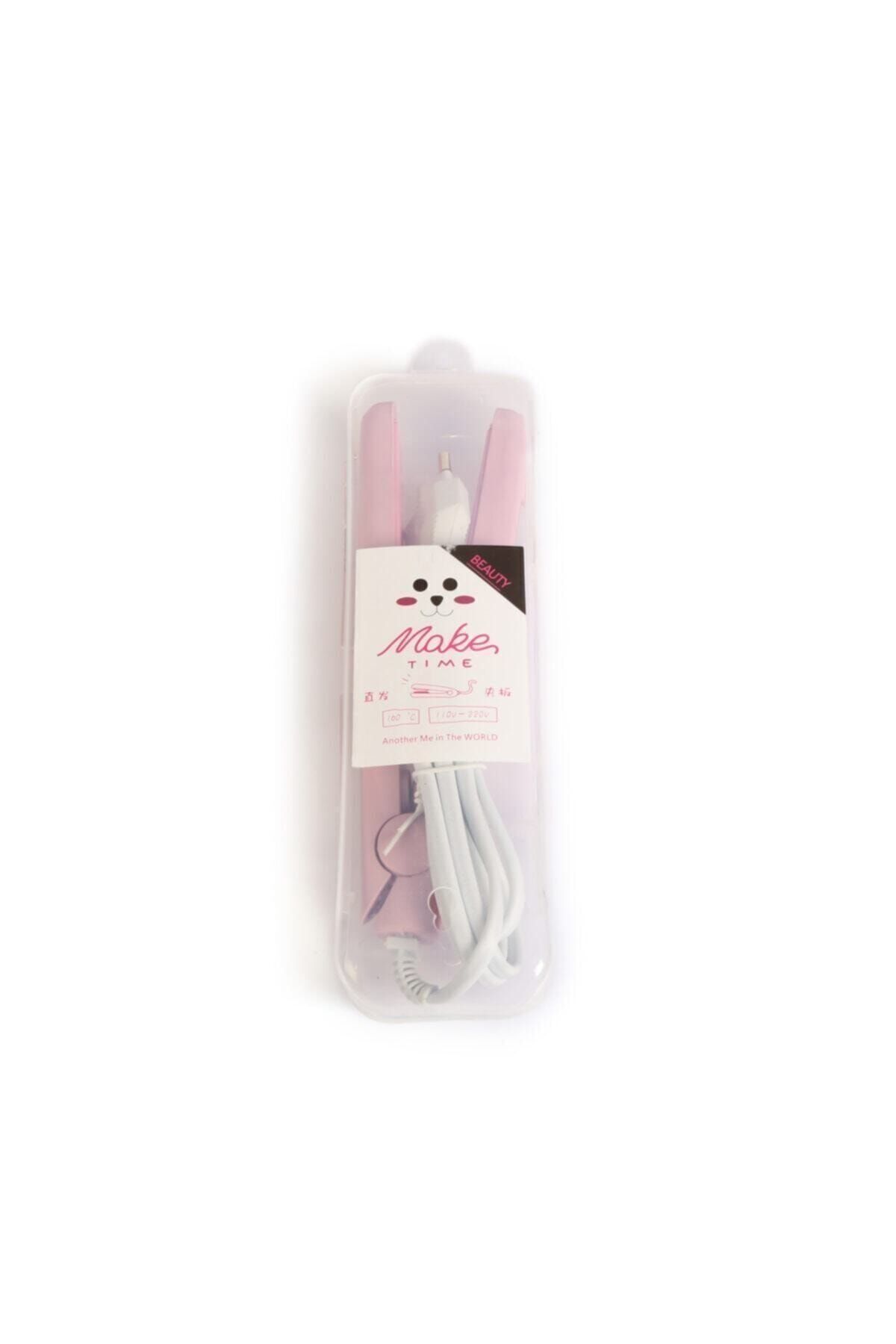 Beauty Seyahat Tipi Mini Saç Düzleştirici Seramik Uçlu Düzleştirici Pembe