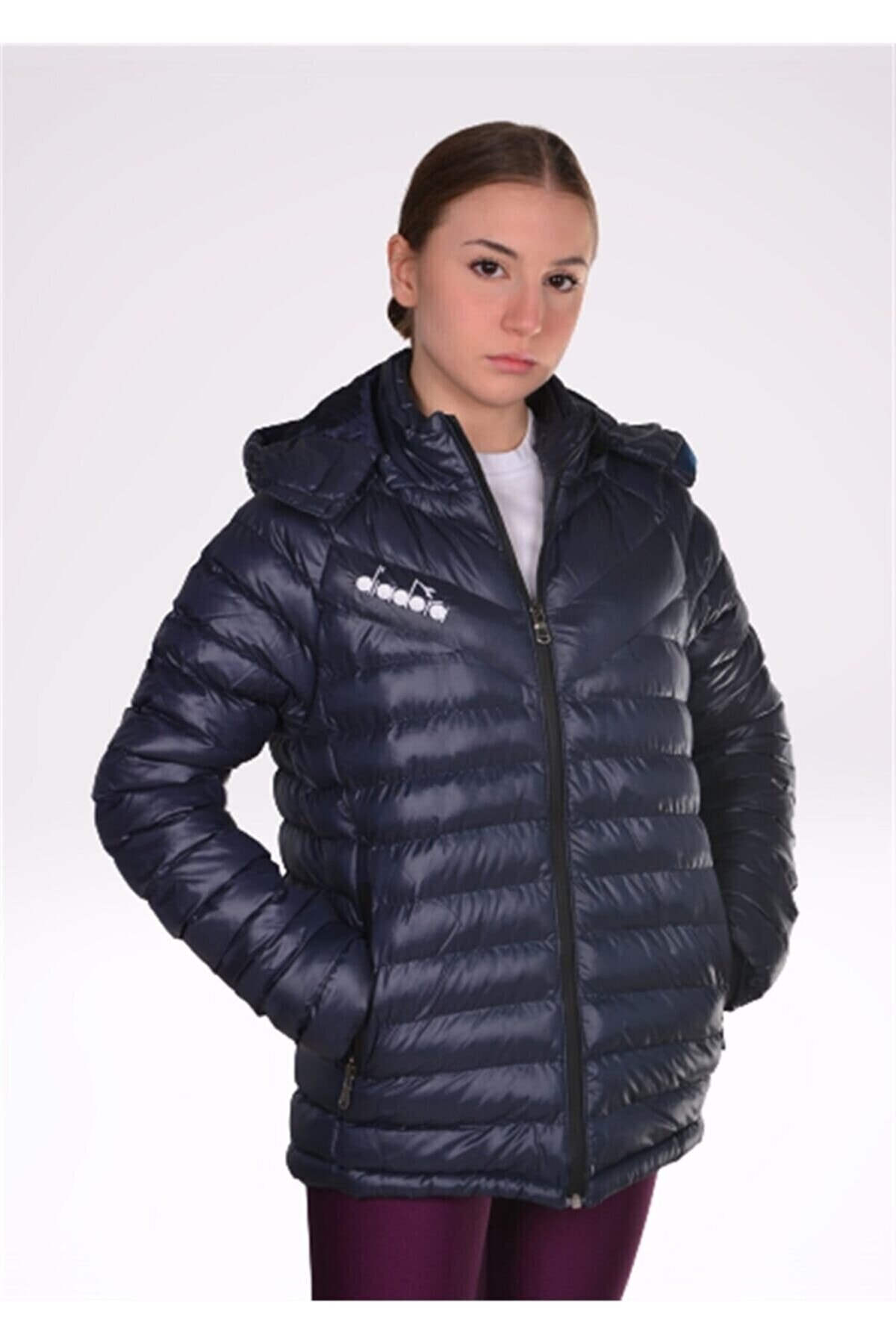 Diadora Doru - Kadın Lacivert Şişme Mont - Doru