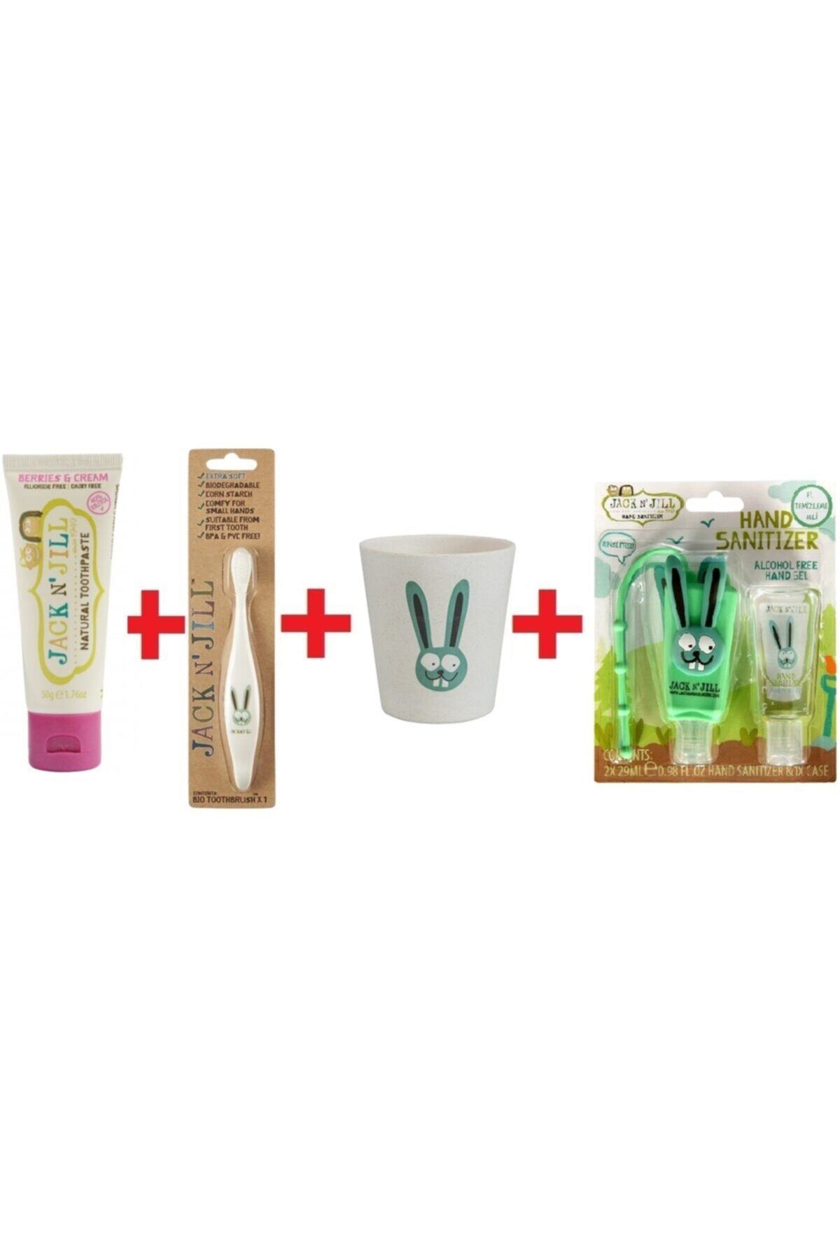 Jack N'Jill Orman Meyvesi Aromalı Macun Bunny Diş Fırçası Bunny Bardak El Temizleme Jeli