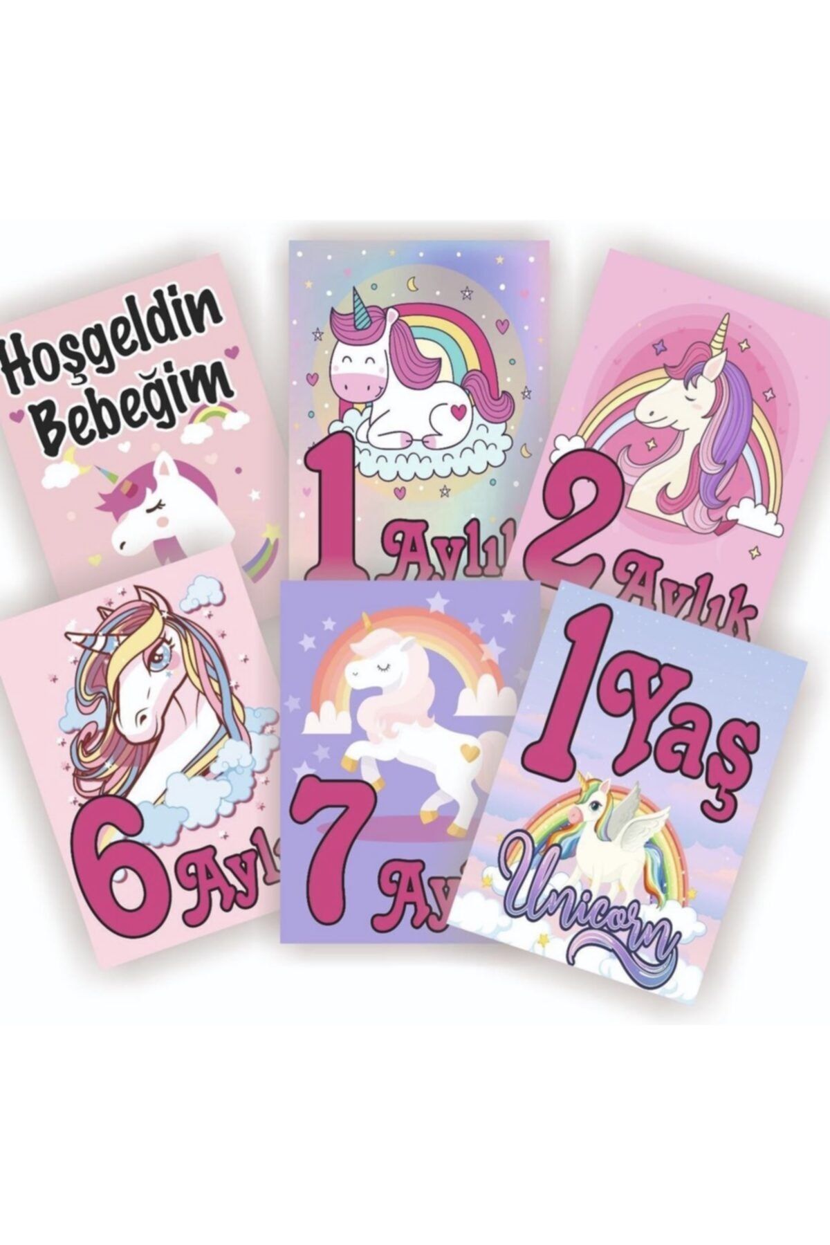 N&F ArtDesign 13 Parça Bebek Anı Hatıra Kart Seti - 10x14 Cm