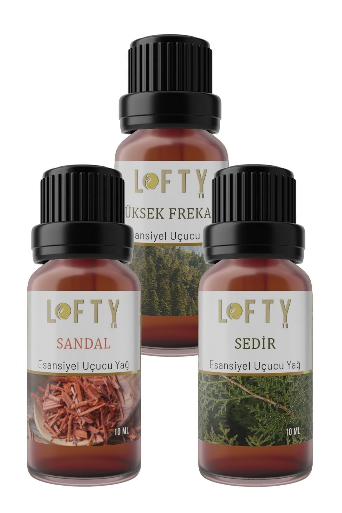 Lofty Sedir, Sandal, Frekans Doğal Uçucu Yağ Saf Buhurdanlık Esansı Oda Kokusu Esans Buhur Yağı 10ml