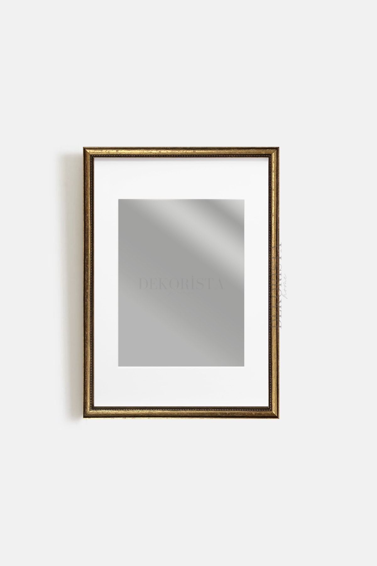 Dekorista Home Gold Eskitme Varaklı, Paspartulu, Resim Çerçevesi (çerçeve Genişliği 24x33cm)