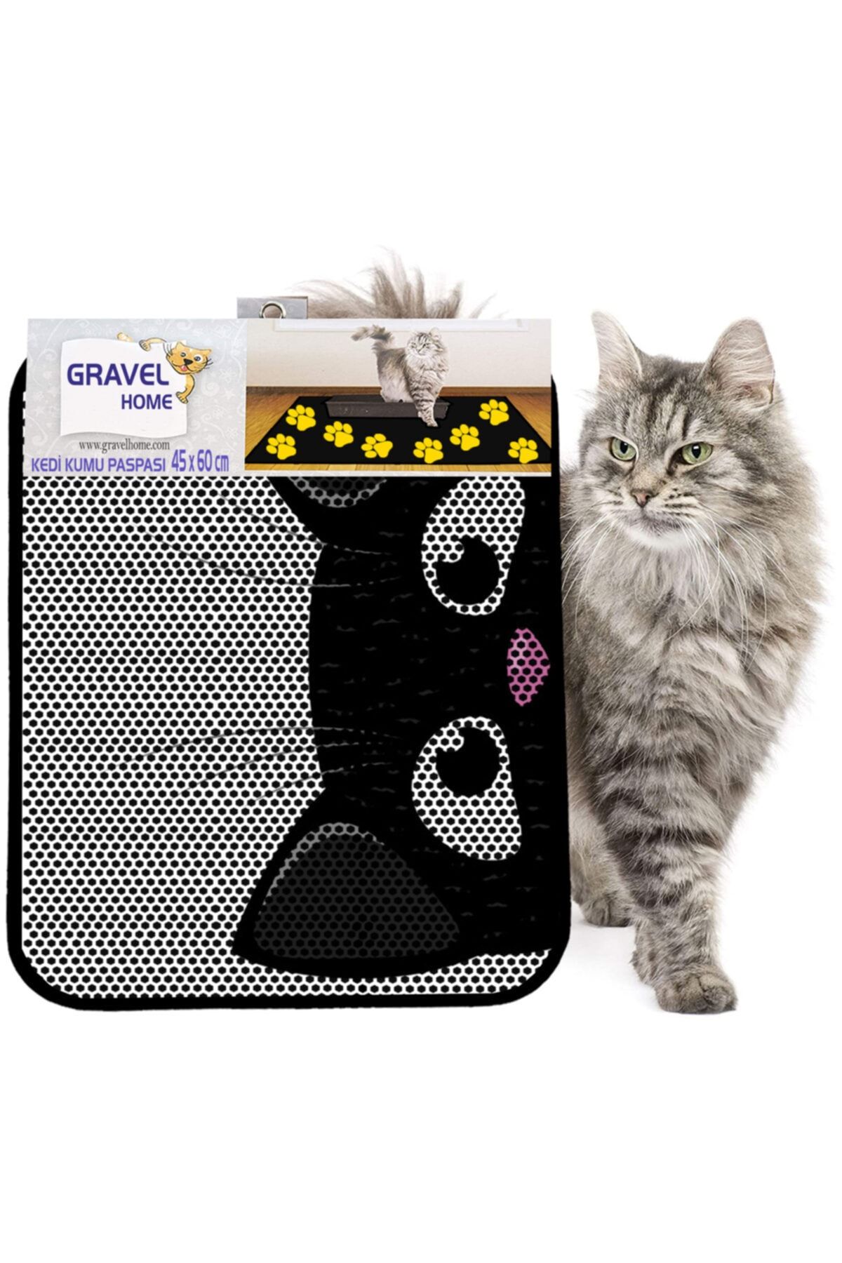 Gravel Kedi Kumu Paspası Yeni Sezon 45 X 60 Cm