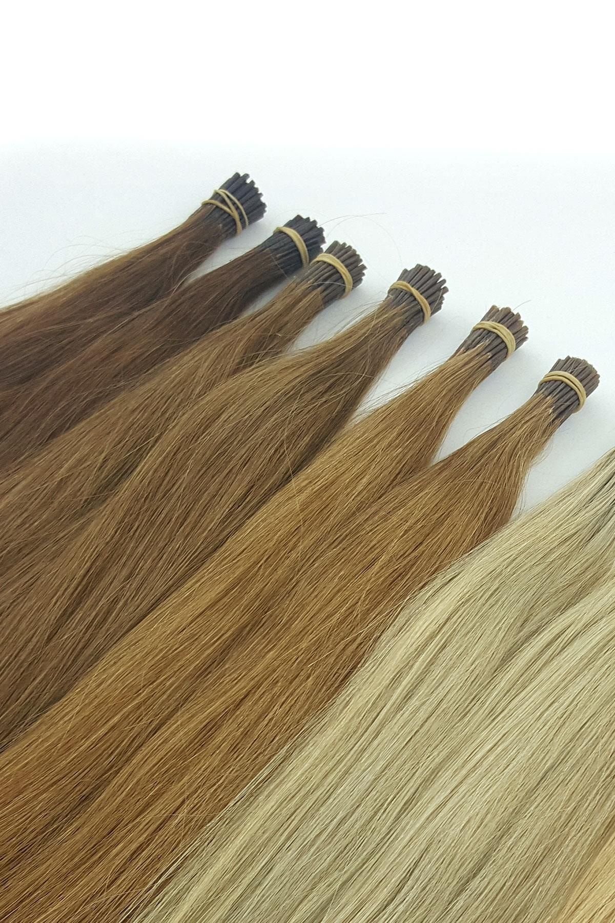 SaçvePeruk Kahve Karamel Renk 25 Adet Boncuk Kaynak Saç 0,6 Gr A+ Kalite Saçlar