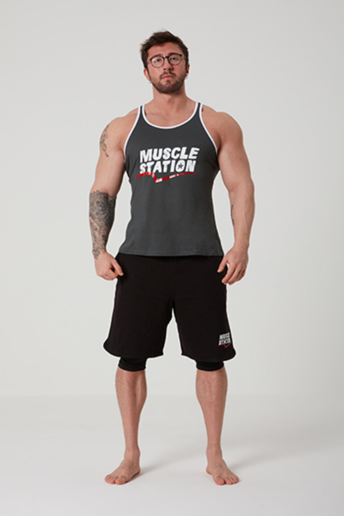 Muscle Station Musclestation Toughman Tank Workout 01 Haki Fitness Atlet