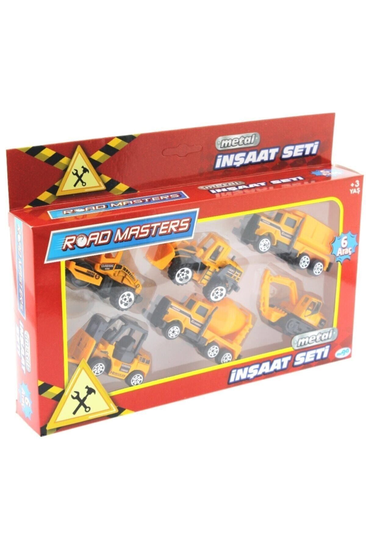 MEGA 6'lı Metal Inşaat Araçları Seti