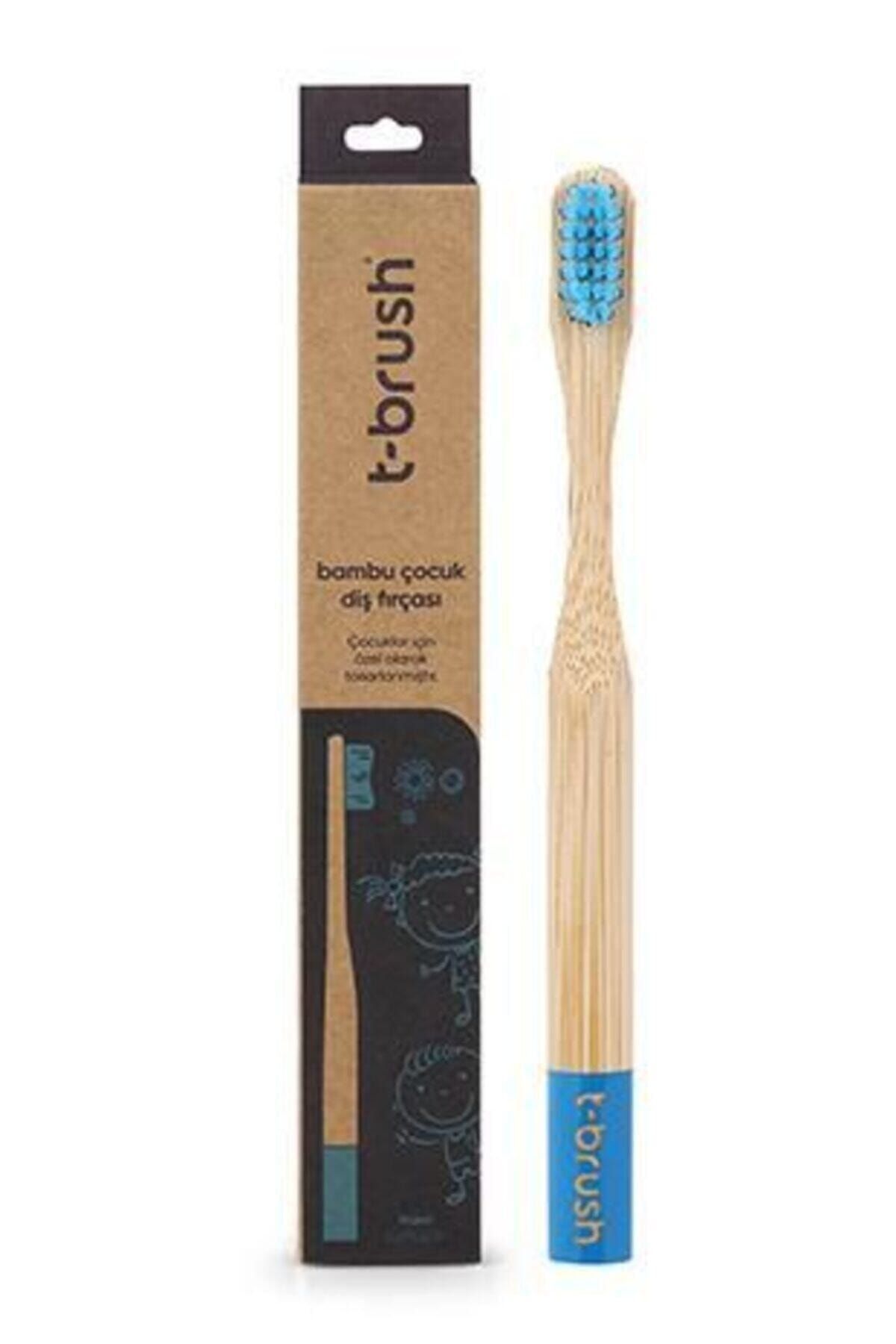 TBRUSH T-brush Bambu Çocuk Diş Fırçası - Mavi