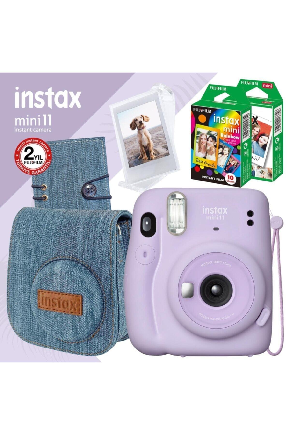 Fujifilm Instax Mini 11 Lila Fotoğraf Makinesi Ve Jean Aksesuarlı Mega Hediye Seti