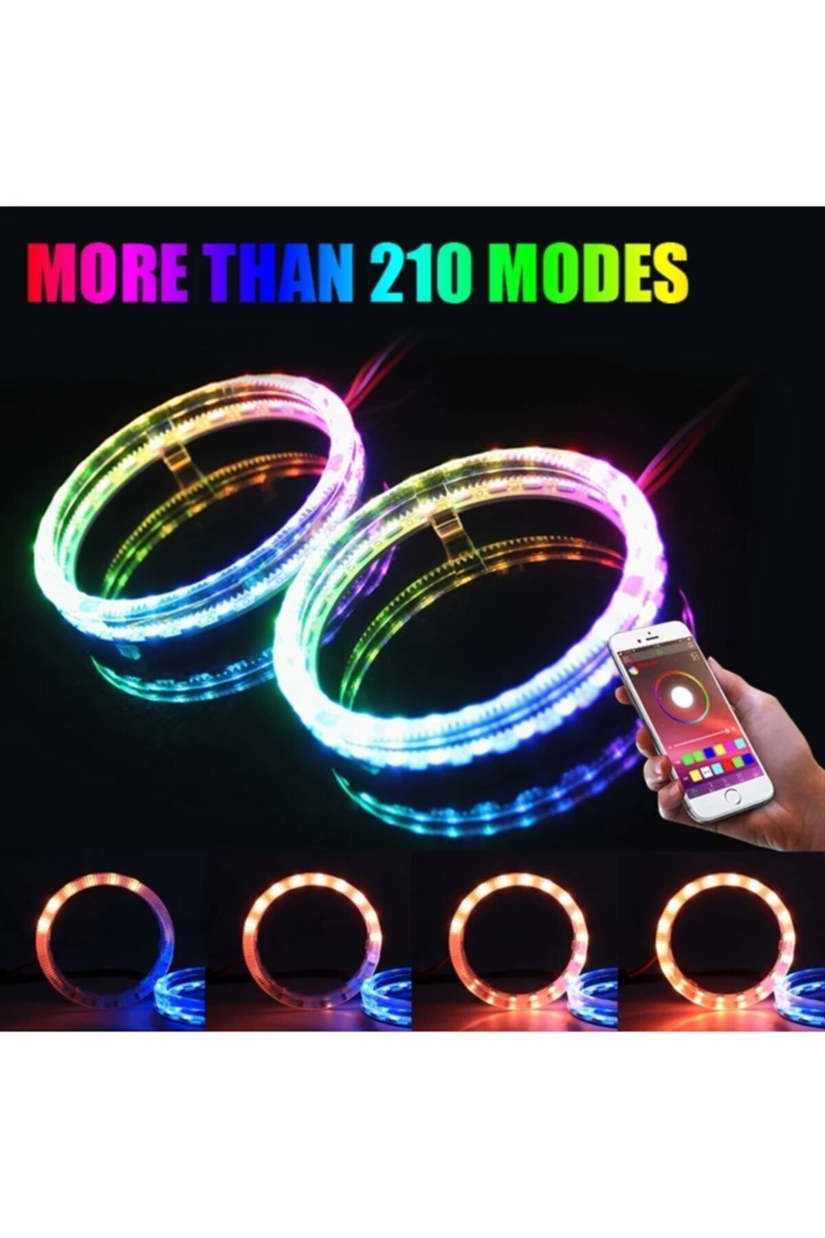 Yalova Oto Aksesuar Rgb Angel Qr Kod Kumandalı 110 Mm