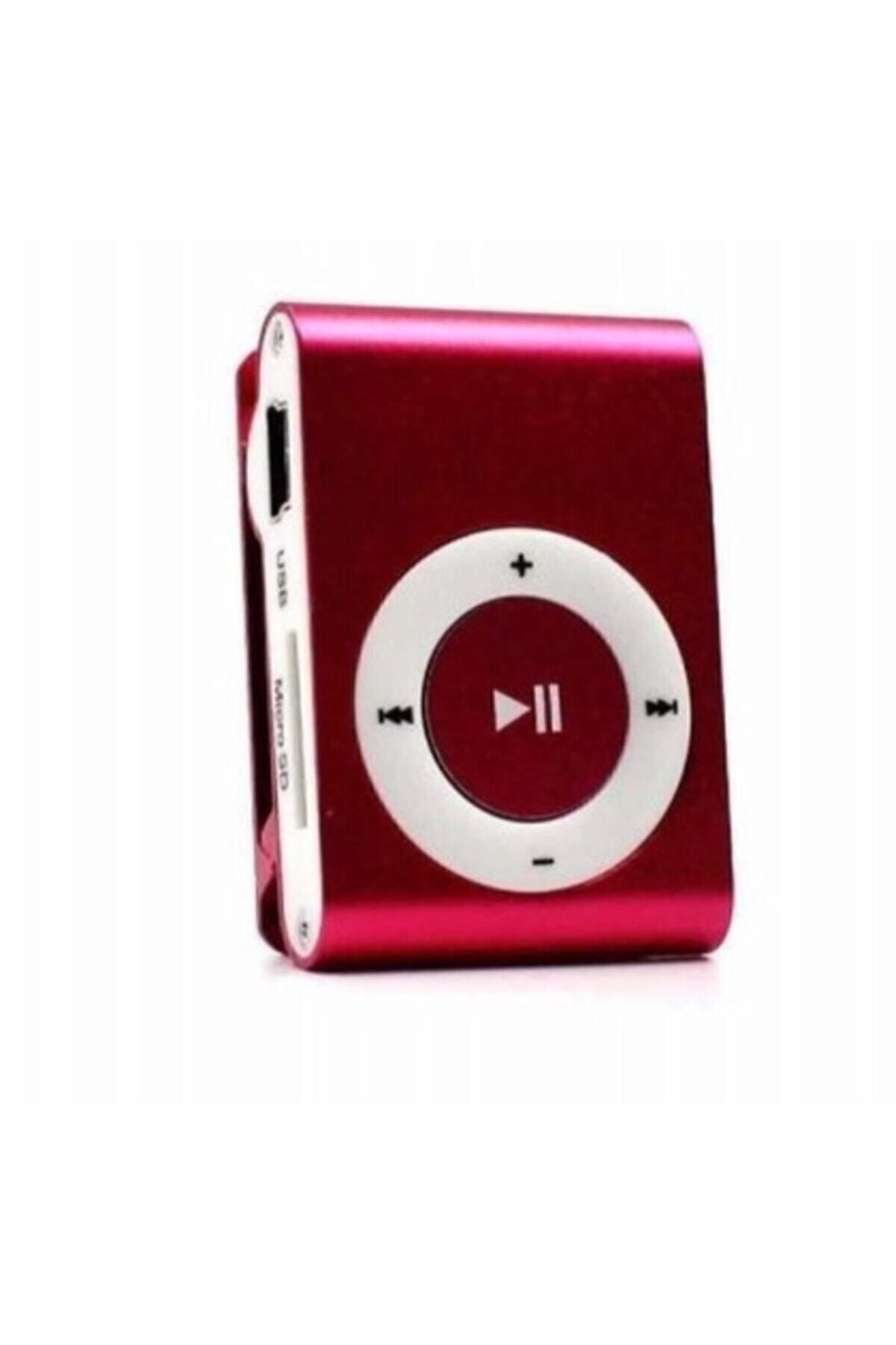 Kensa Kırmız Imini Mp3 Çalar Micro Sd Kart Girişli Müzik Çalar + Kulaklık Mp3