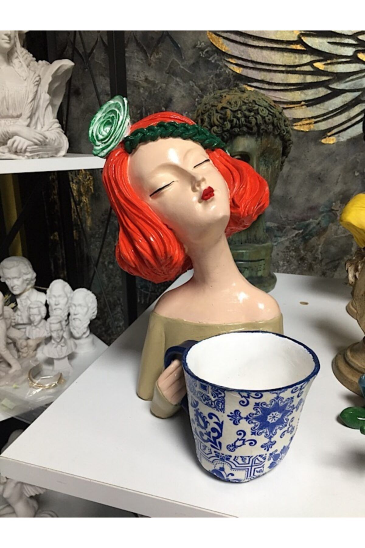 kara kedi sanat hobi El Boyaması Polyester Kız