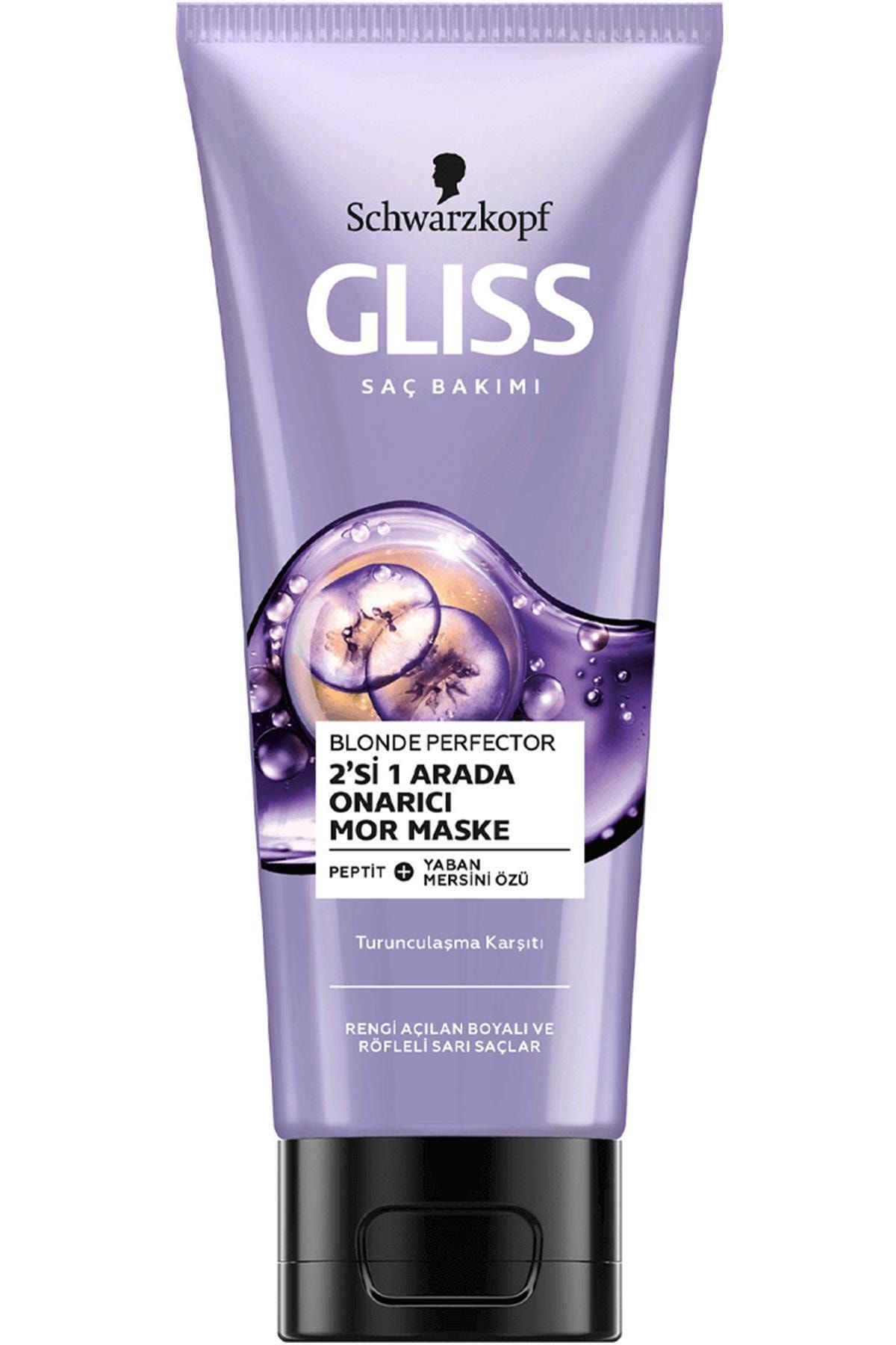 Gliss Mor Saç Maskesi 2'in1 Onarıcı 250 Ml