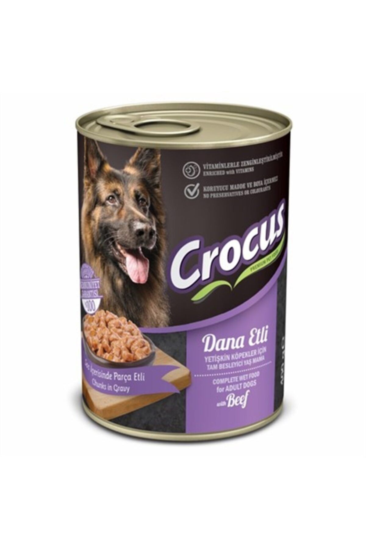 Crocus Yetişkin Köpek Dana Etli Yaş Mama 400g X 12 Adet
