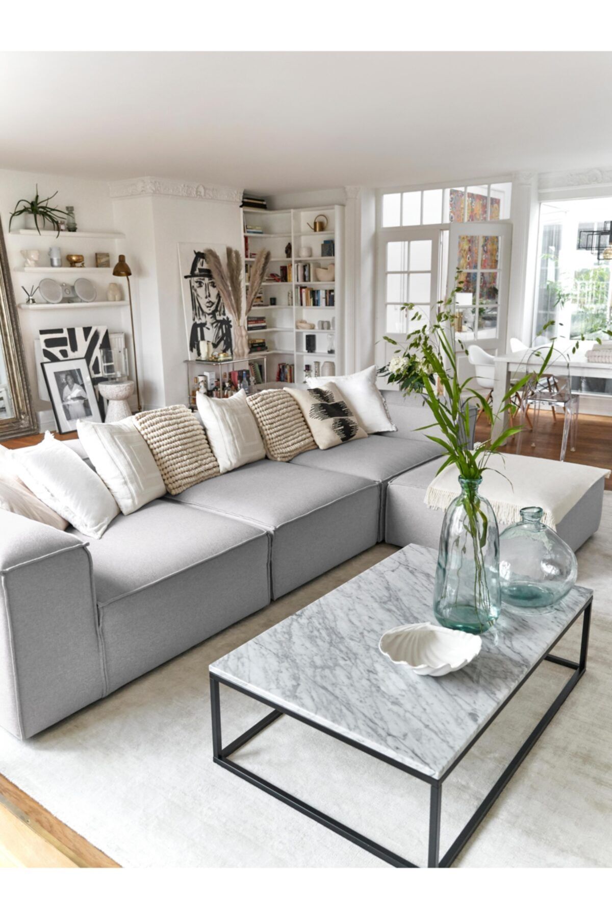 ERİZA Relax Soft 4 Modül Köşe Takımı (gri)
