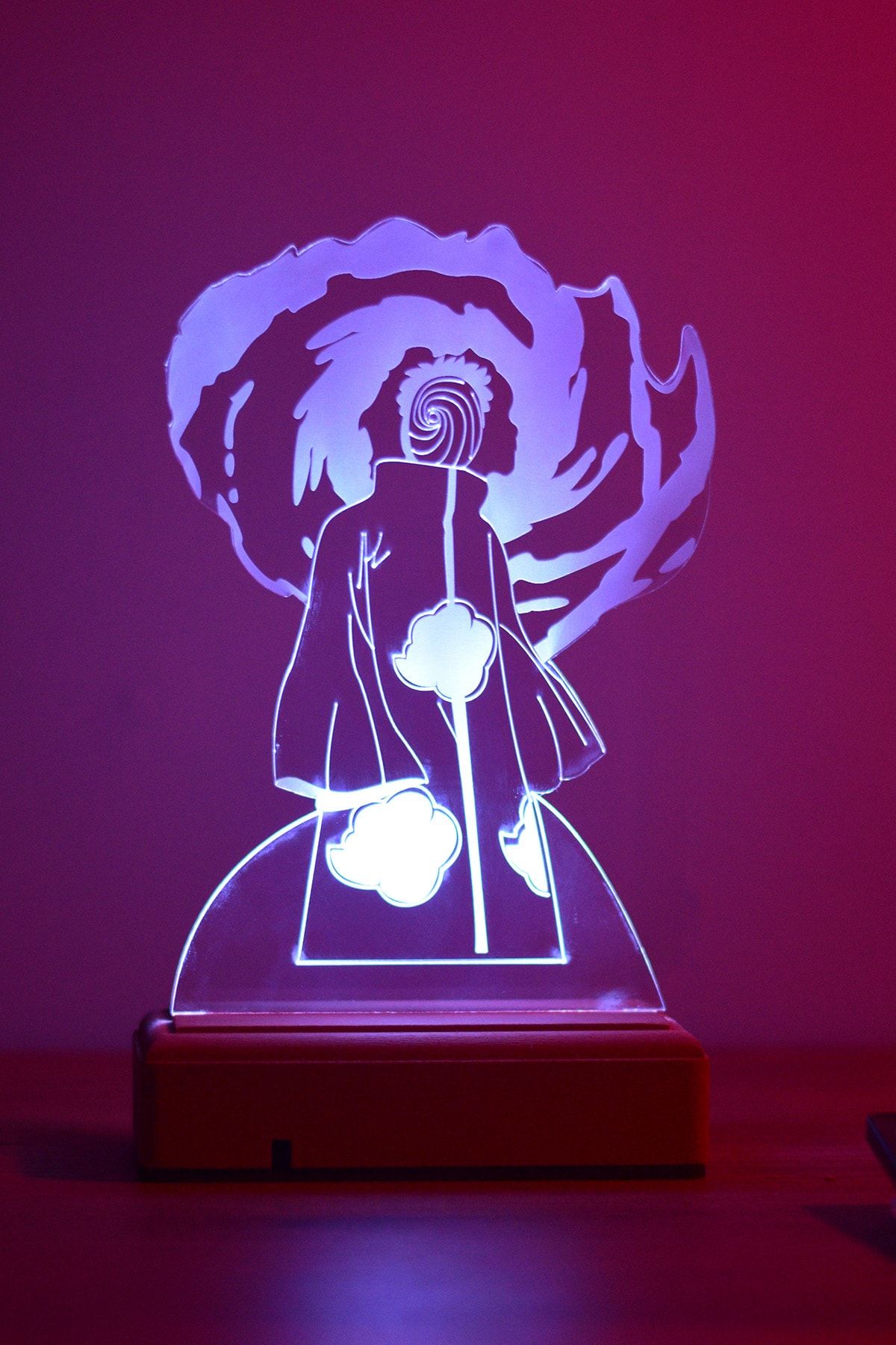 Modiwa Design Naruto Obito Uchiha 16 Renk Anime Gece Lambası