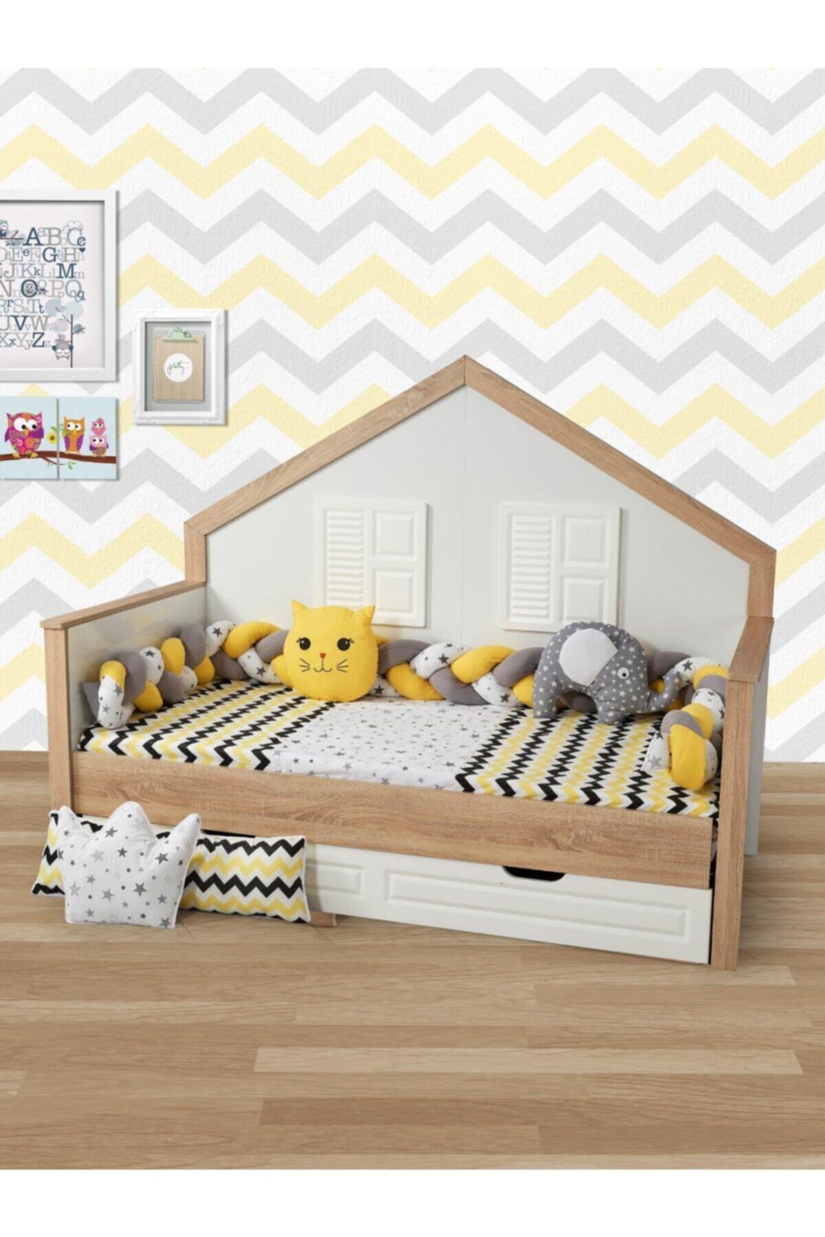 Öğünç Bebe Mobilya Örgülü Montessori Uyku Seti