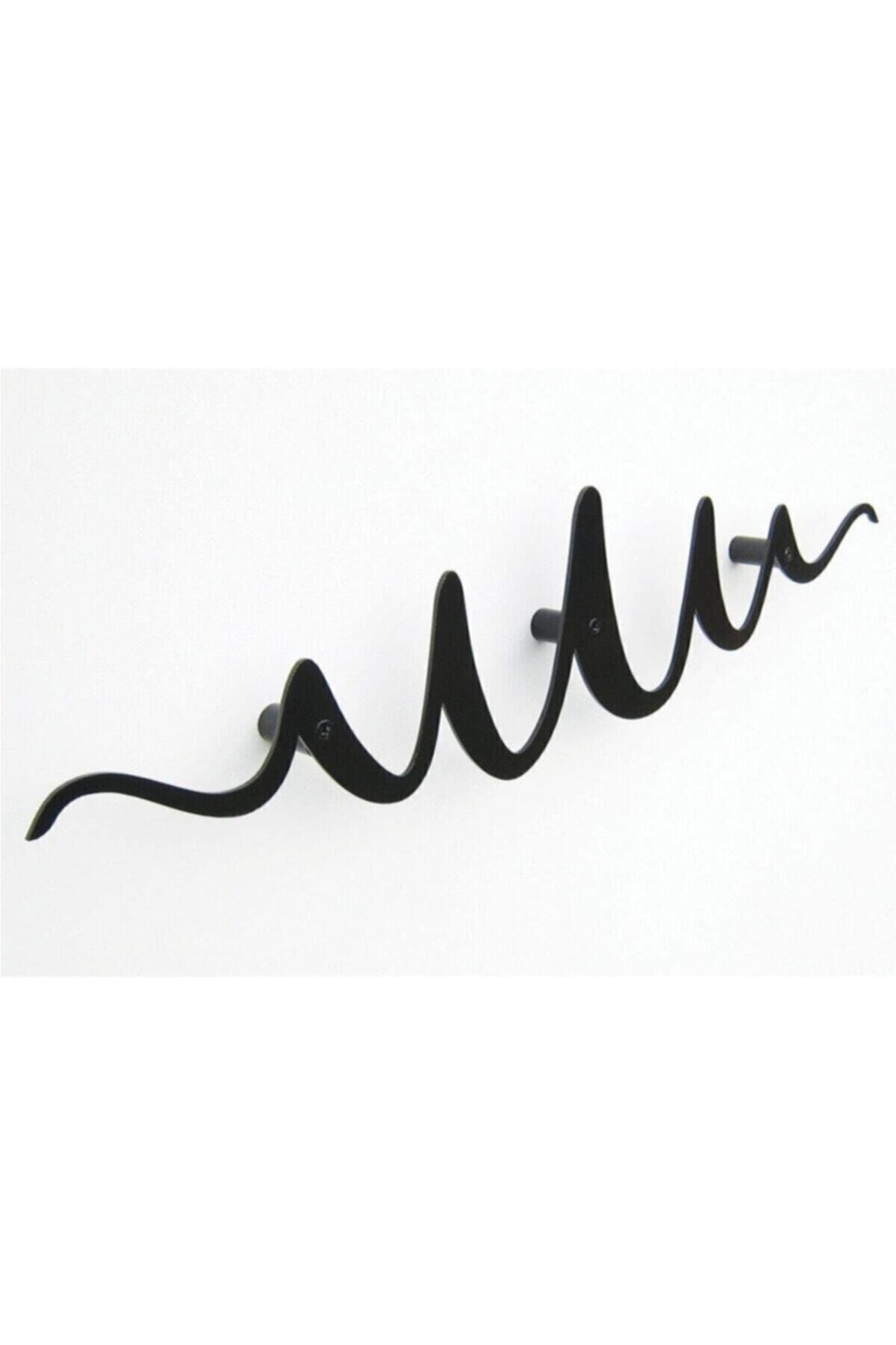 Metal Desing Minimal Dekoratif Metal Duvar Antre Hol Askısı 50 cm