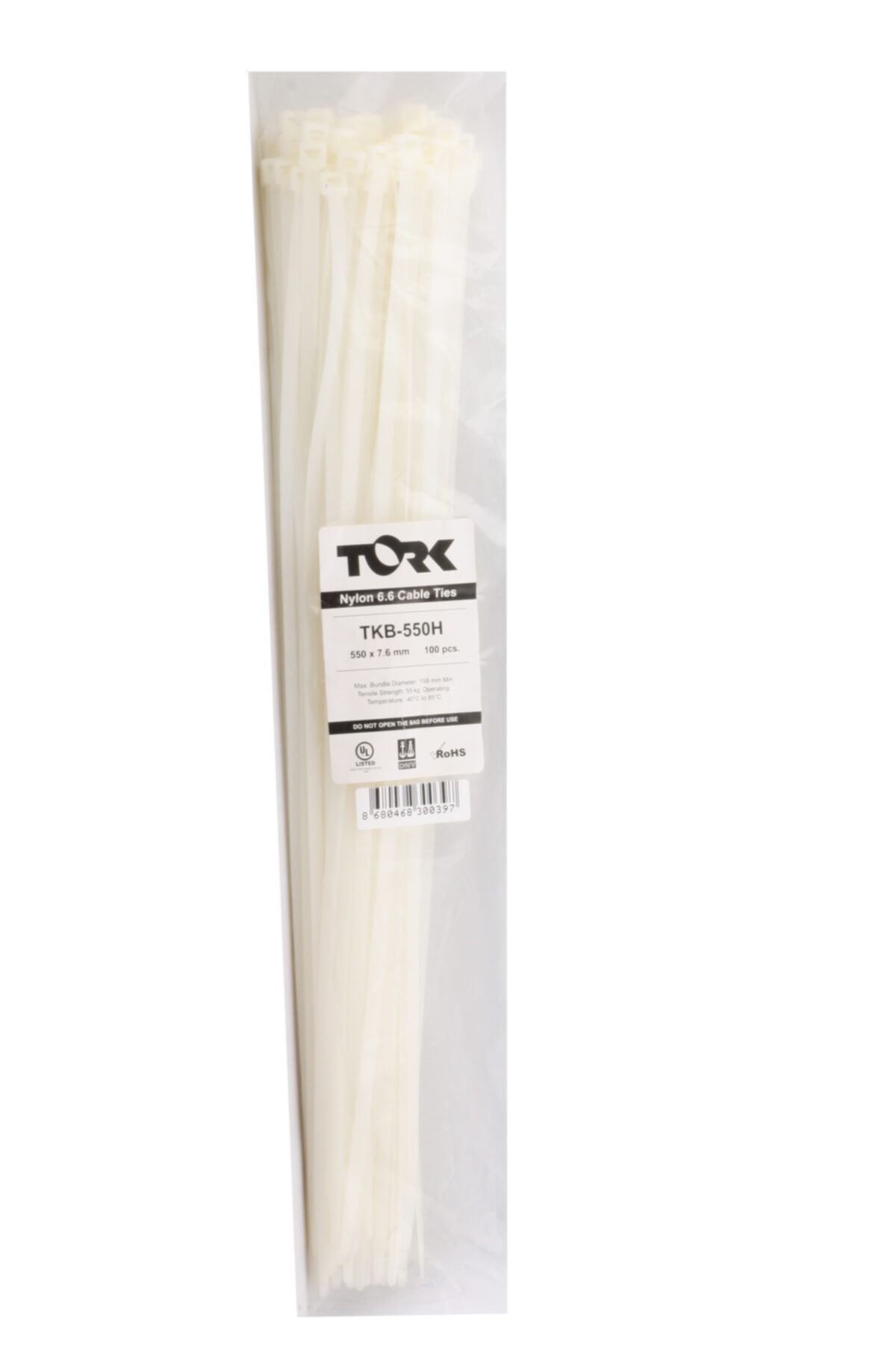TORK Tkb-550h 7.6-550 Beyaz Kablo Bağı 100lü Paket