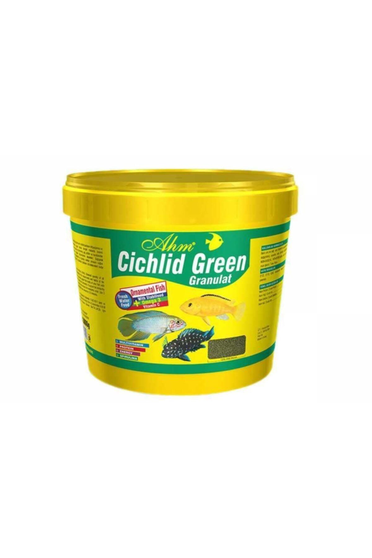 Ahm Cichlid Green Granulat Balık Yemi 3 Kg Kova