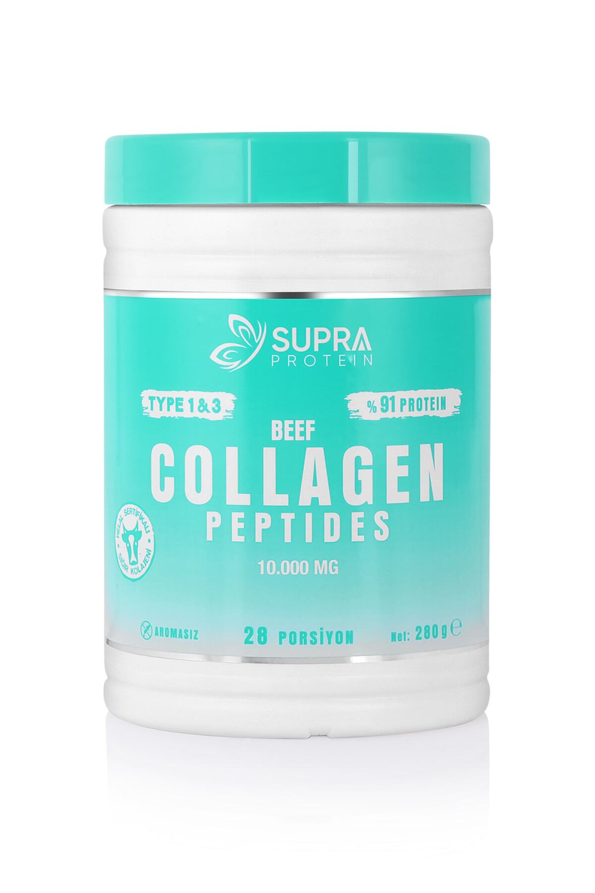Supra Protein Beef Collagen 280 Gr Hidrolize Toz Kolajen Peptid Cilt Saç Eklem Kas Ve Kemik Desteği