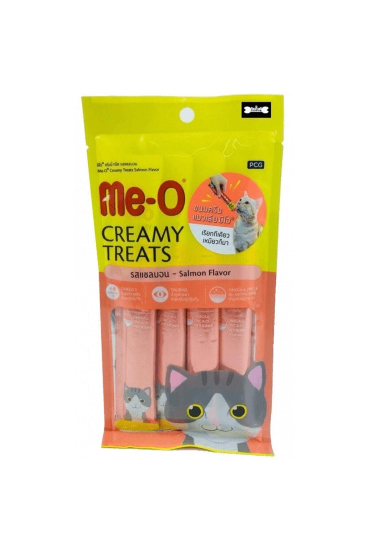 Meoa Me-o Creamy Treats Somonlu Krem Kedi Ödülü 4 X 15 Gr