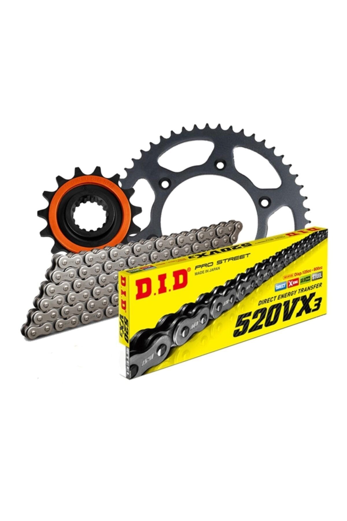 D.I.D Yamaha Wr 250 R Zincir Dişli Set Çelik Kauçuk Desteklii 13t-43t