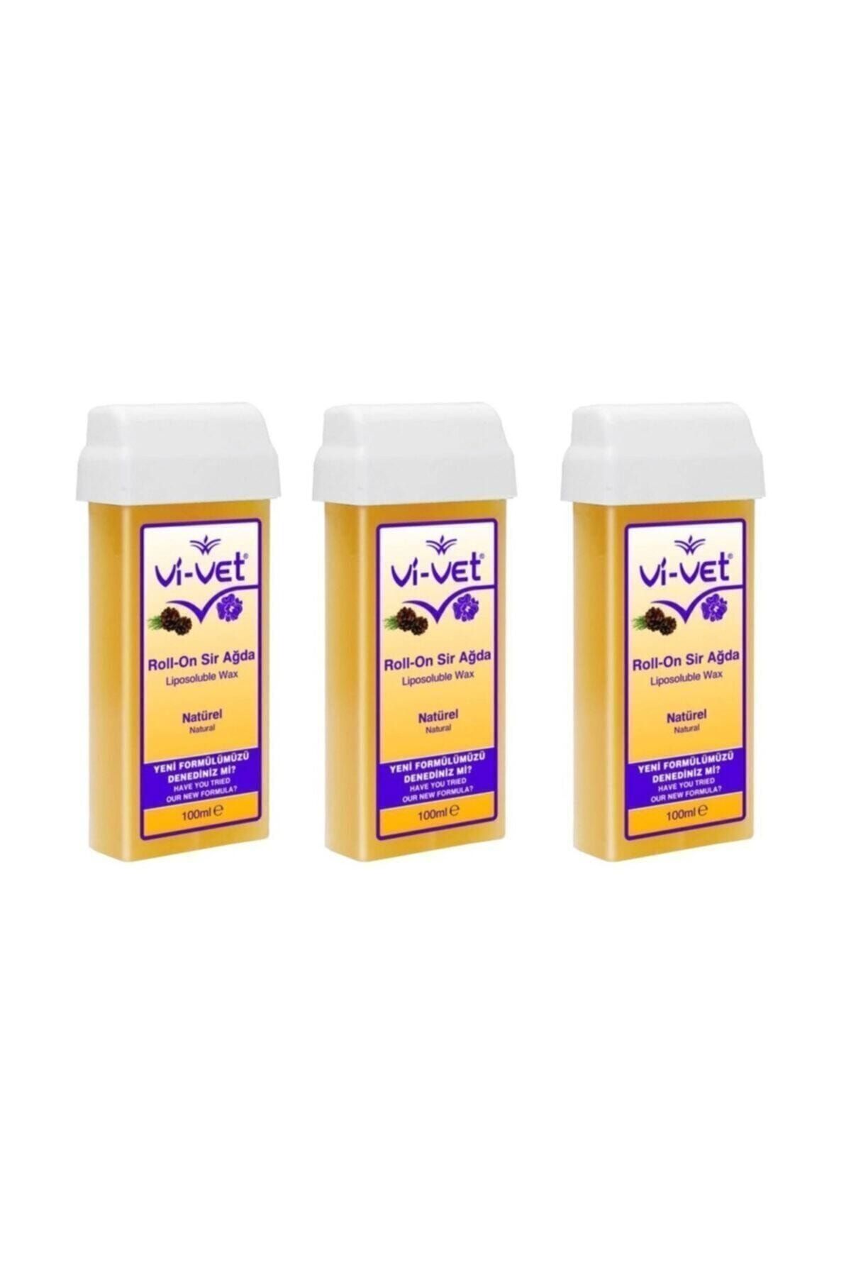 Vivet Roll-on Kartuş Natürel Sir Ağda 3 Adet 100 ml