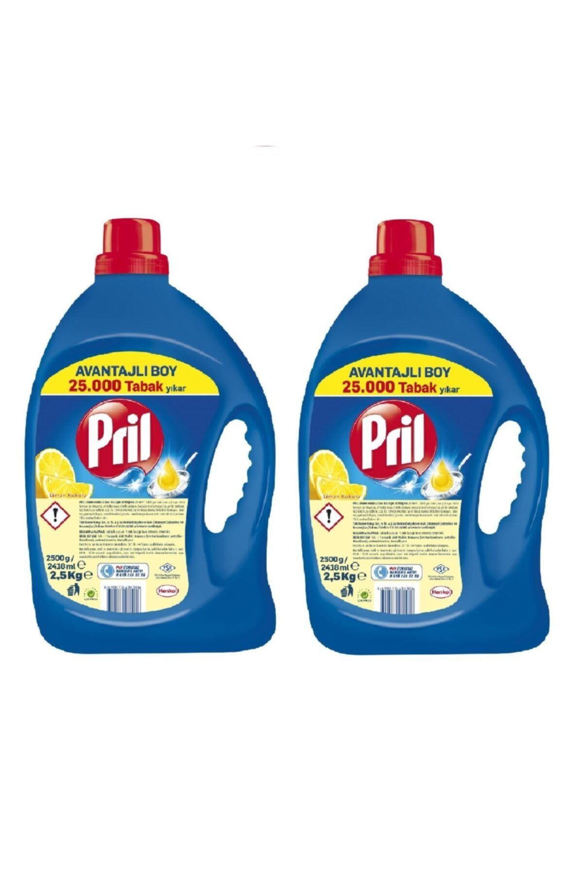 Pril Limon Kokulu Bulaşik Deterjani 2418 Ml X 2 Adet