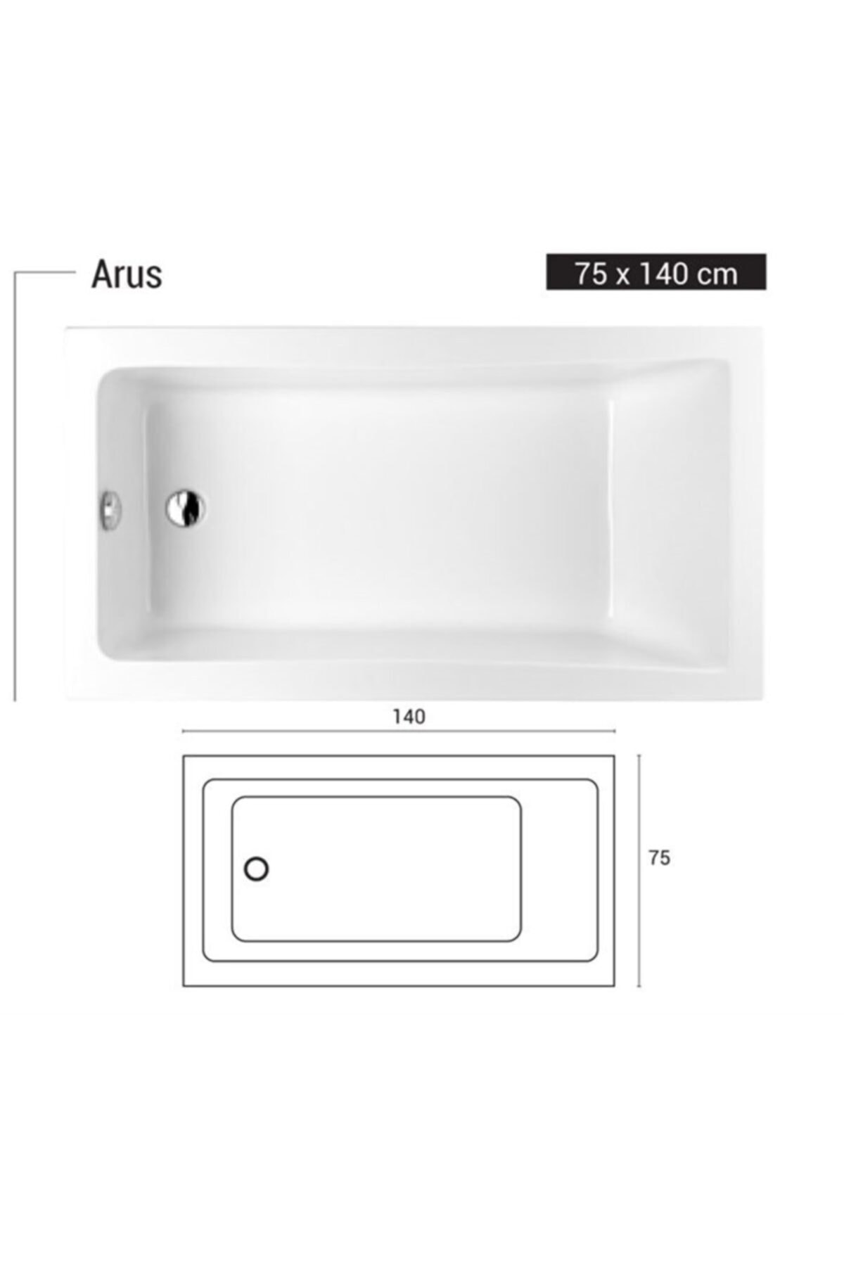 DND Concept Arus Jakuzi 75x140 H:55