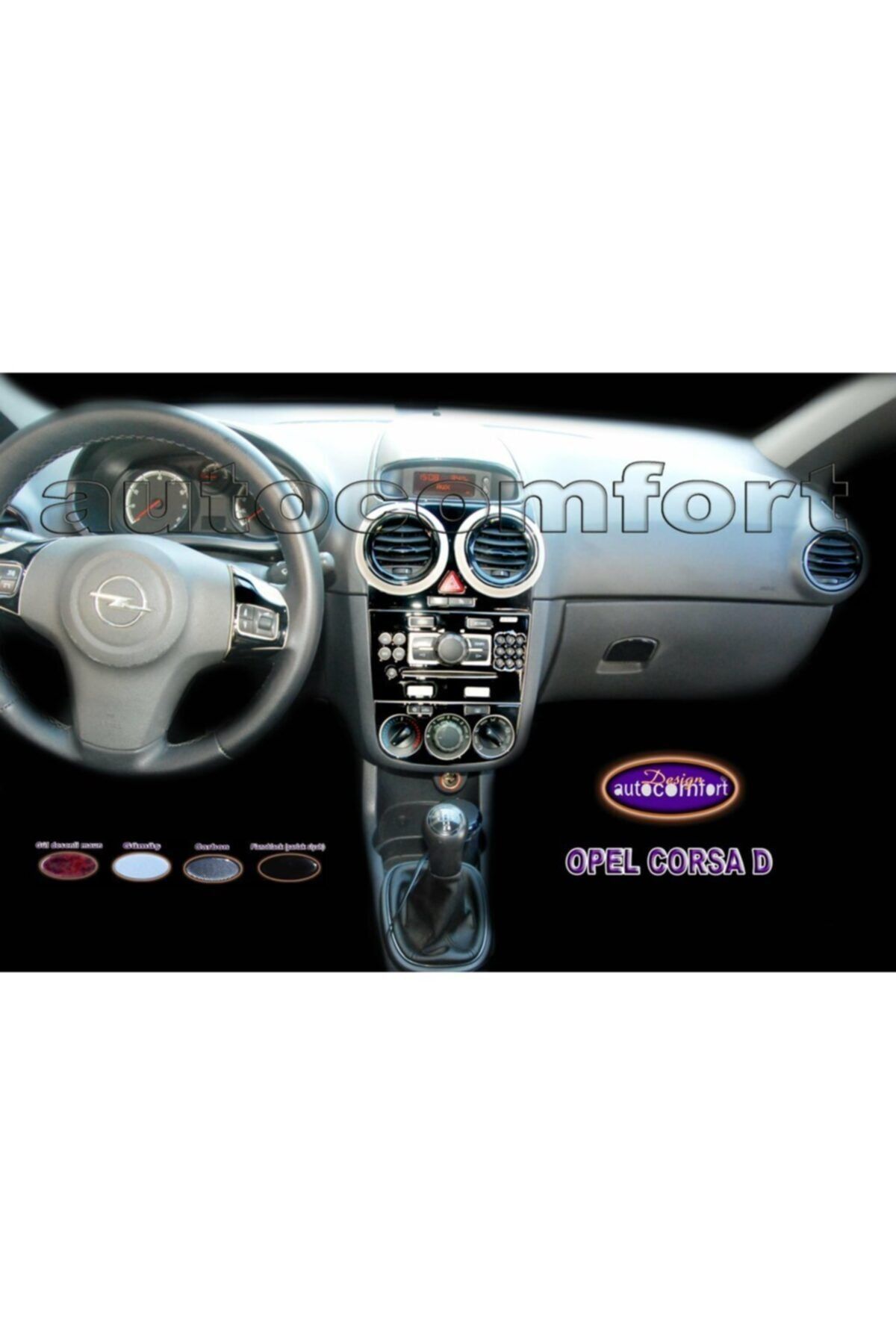 VAGSESSUAR Opel Corsa D Konsol/maun Kaplama 2007+ 13.prç Parlak Siyah Pıanoblack