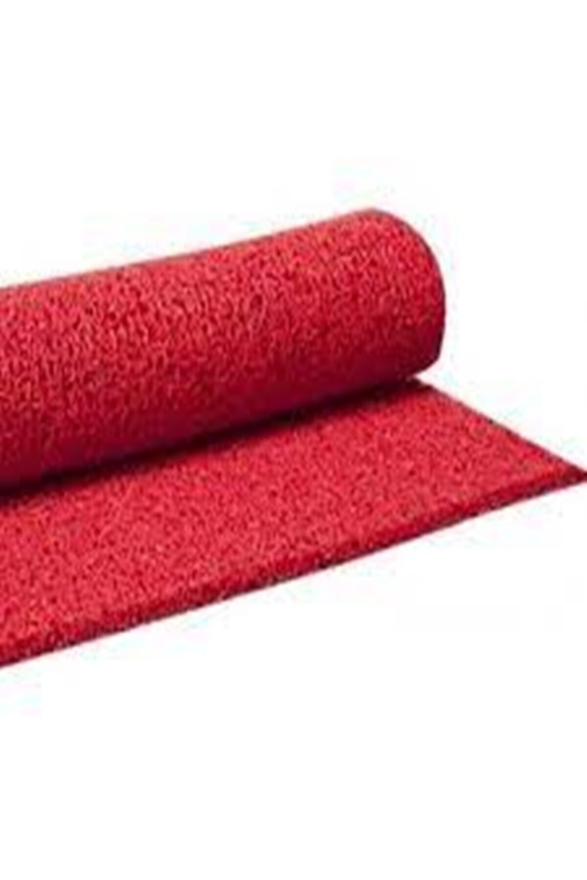 AKÇADIRCI Kıvırcık 1. Kalite Paspas 14mm En 1 Metre Boy 1 Metre Kırmızı Kıvırcık Kapı Önü Paspası