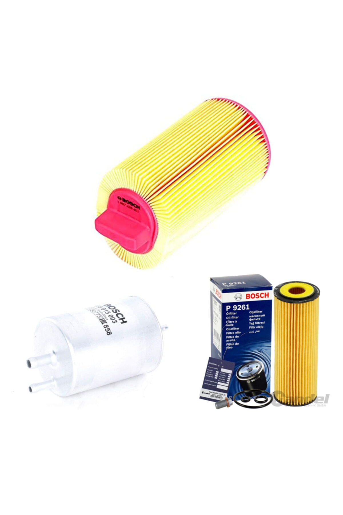 Bosch Filtre Bakım Seti Mercedes W203 C 180 Kompressor 01-07 Bnz Hava + Yağ F. + Yakıt Filtre