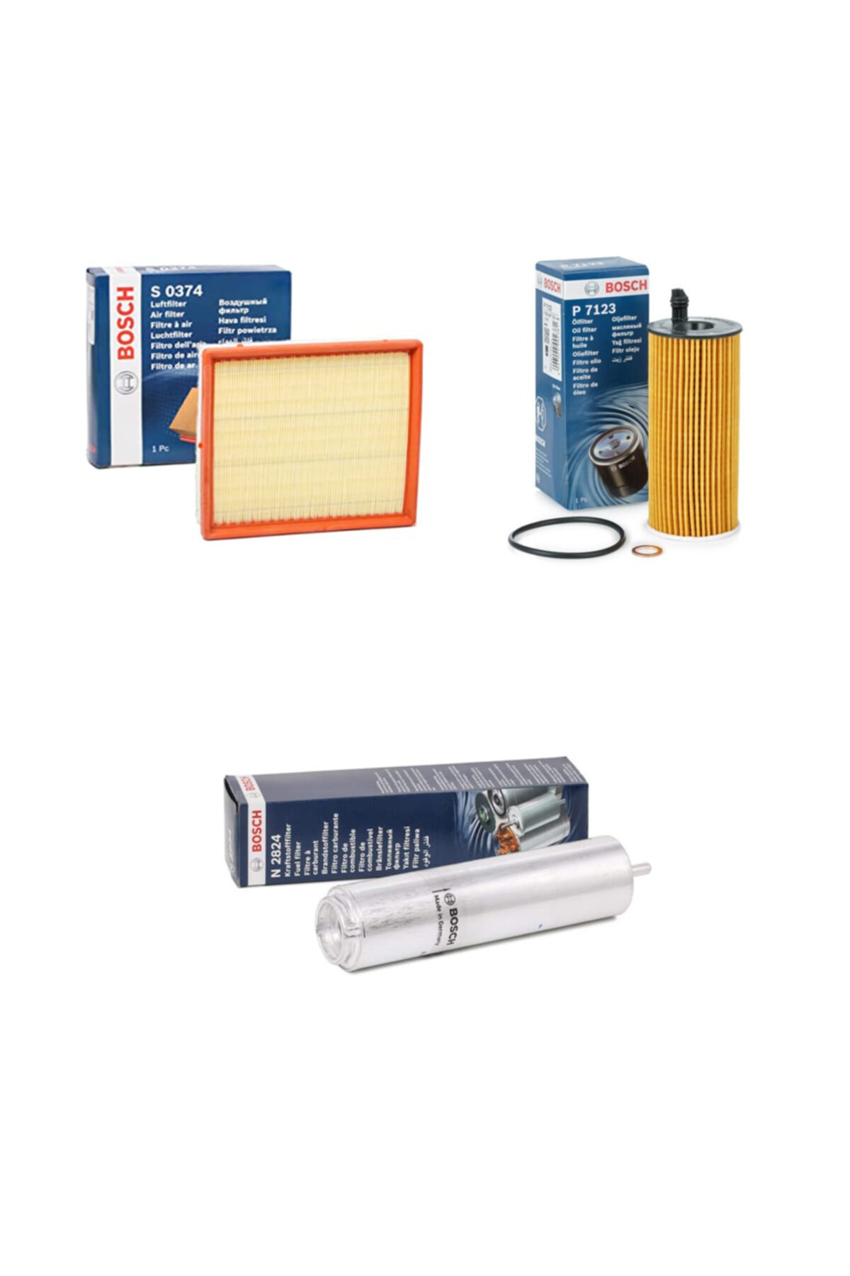 Bosch Filtre Bakım Seti Bmw 1-3 F20 F21 F31 2012+ 116d 118d Dizel Hava + Yağ F.+ Yakıt Filtre