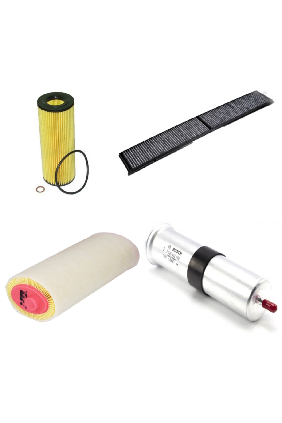 Bosch Filtre Bakım Seti Bmw 3 E91 318d 2008+ Hava + Yağ F.+ Yakıt Filtre + Polen