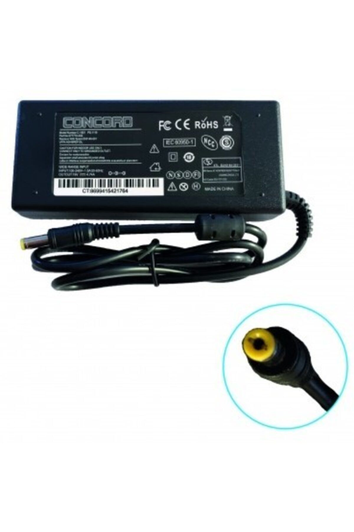 HESAPLIJET Notebook Adaptör Şarj Aleti (19v - 4.74a) Plug (5.5*1.7 Mm) Concord C-1501