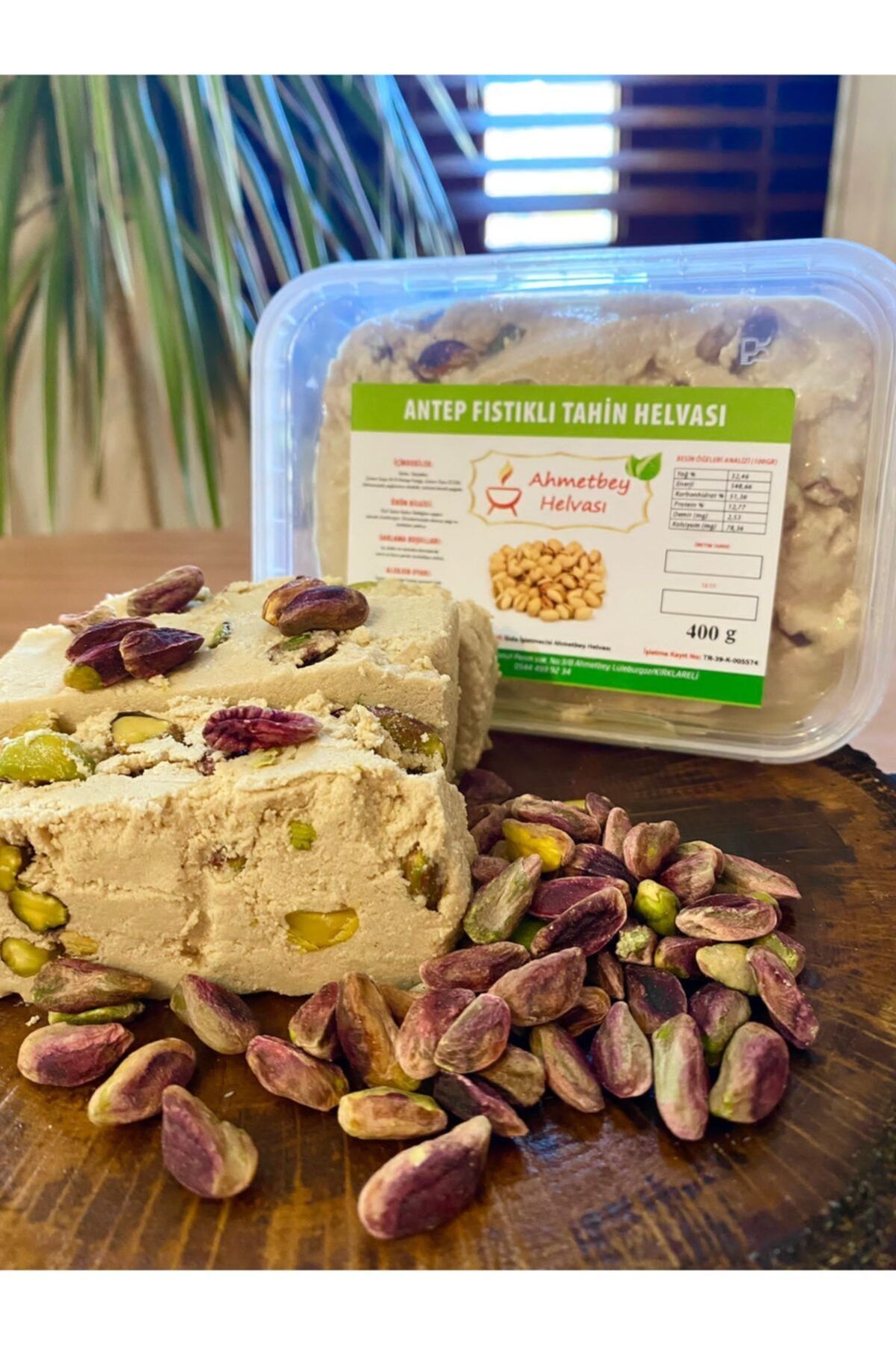 Ahmetbey Helvası 400g Antepfıstıklı Tahin Helvası
