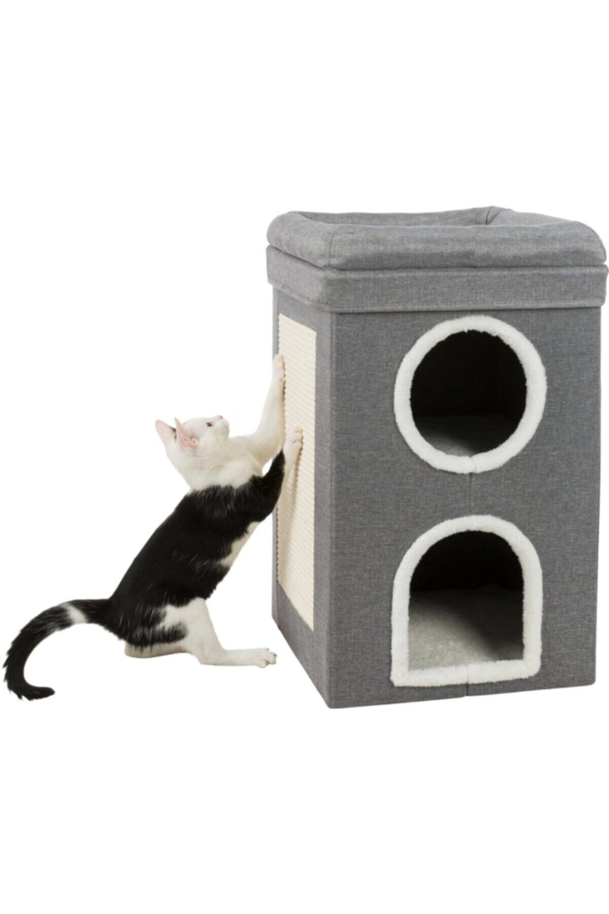 Trixie Trixie Kedi Tırmalama Ve Oyun Evi, 64cm, Gri