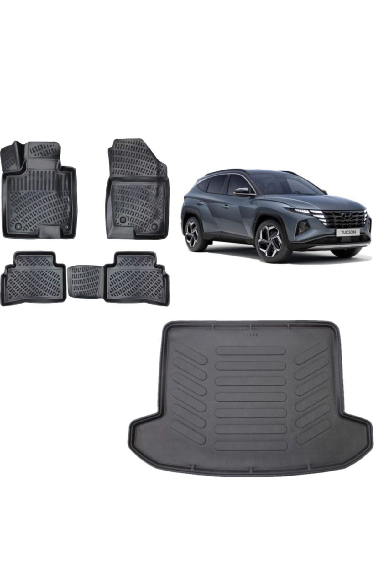 Rizline Hyundai Tucson 2021 Sonrası Uyumlu Bagaj Havuzu+3d Havuzlu Paspas Takımı