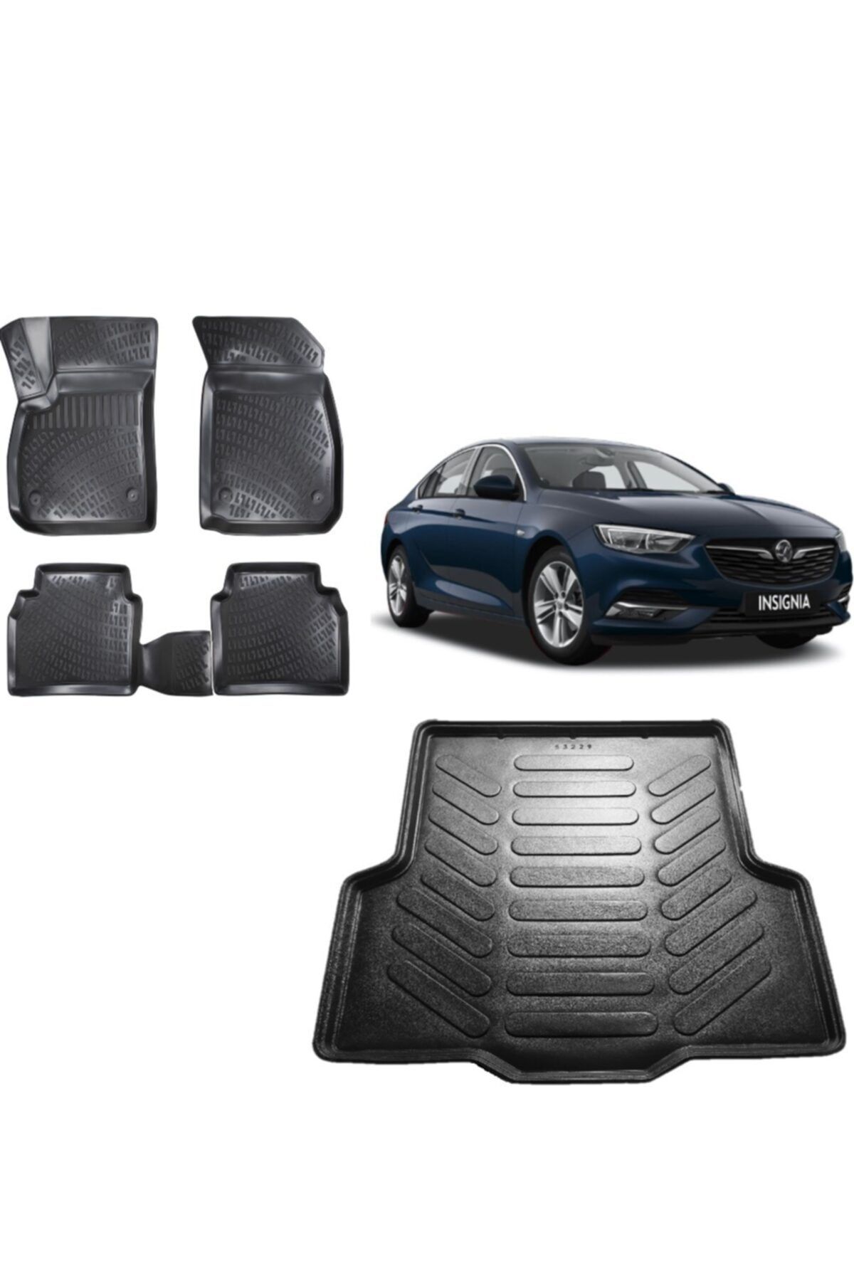 Rizline Opel Insignia Sedan 2017 Sonrası Bagaj Havuzu+3d Havuzlu Paspas Takımı