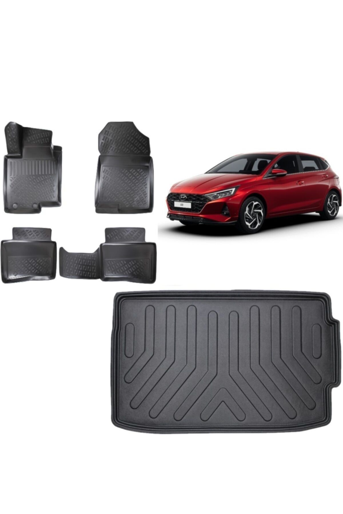 Rizline Hyundai I20 Elit Üst Bagaj 2020 Sonrası Bagaj Havuzu+3d Havuzlu Paspas Takımı