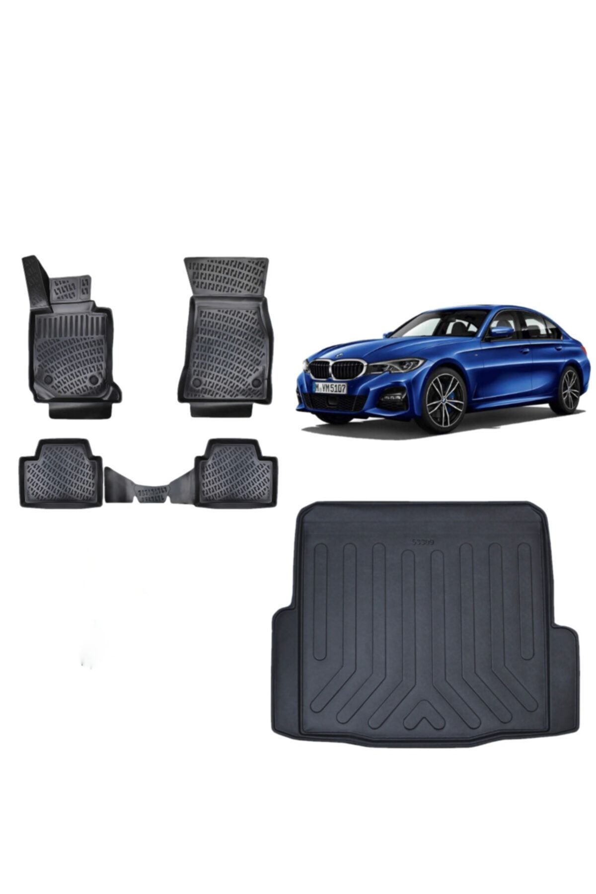 Rizline Bmw 3 Seri G20 2019 Sonrası Bagaj Havuzu+3d Havuzlu Paspas Takımı